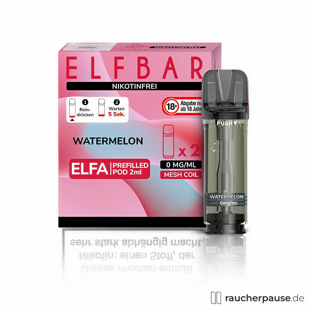 Elf Bar Elfa Prefilled Pods Watermelon | Nikotinfrei | 2x2ml