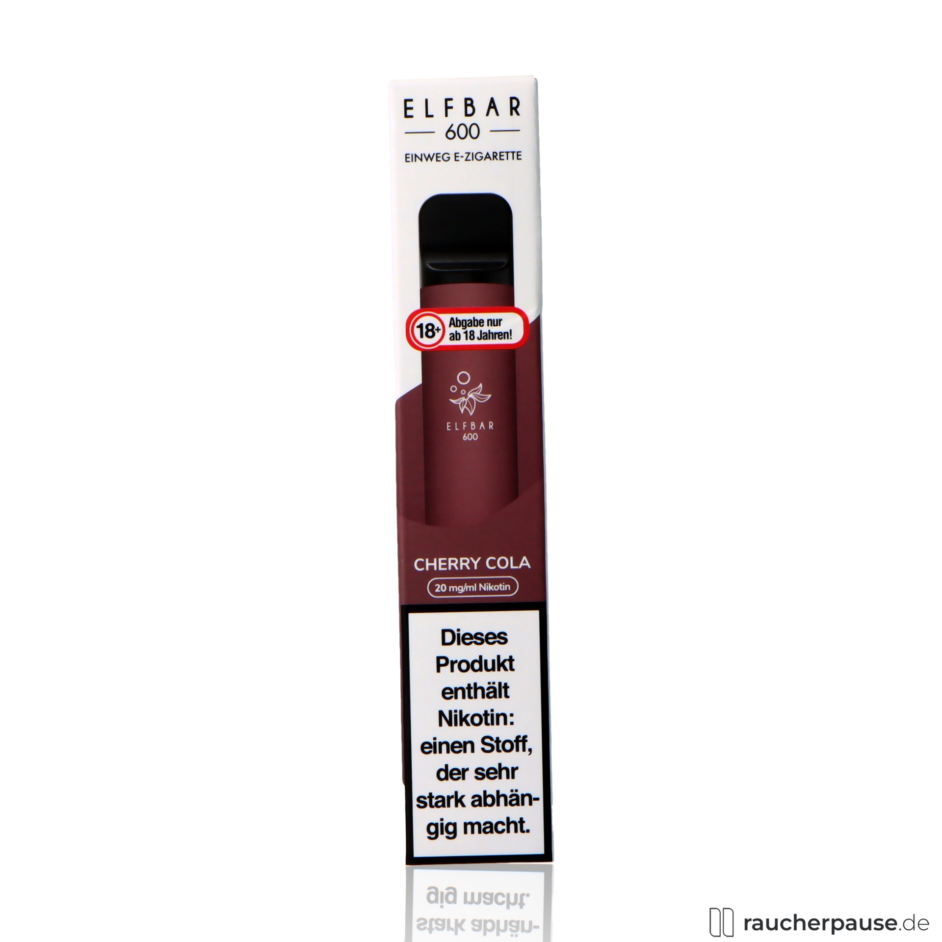 elfbar, elfbar e shisha cherry cola ml nikotin einweg e zigarette kirsche cola, packshot hinterseite