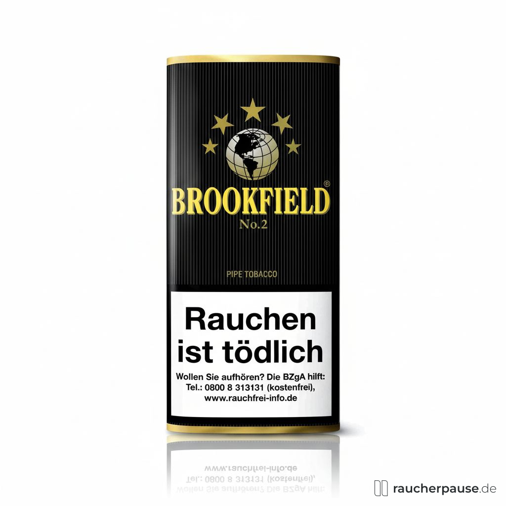 Brookfield Mixture No. 2 Pfeifentabak | 50g Pouch | Virginia, Burley, Black Cavendish | Vanillearoma