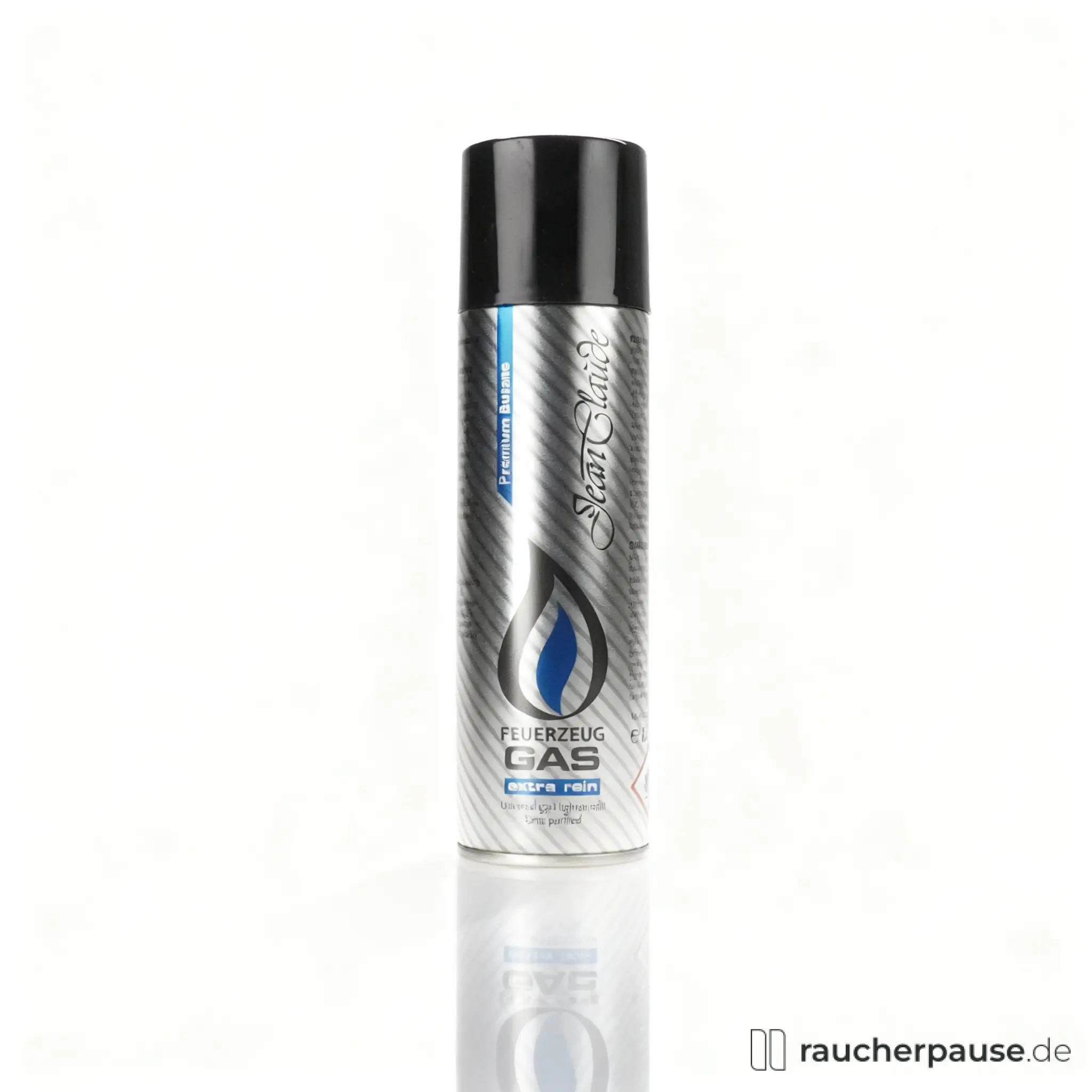 Jean Claude Feuerzeuggas 250 ml | Universelles Nachfüllgas mit 5 Adaptern | Für alle gängigen Gasfeuerzeuge