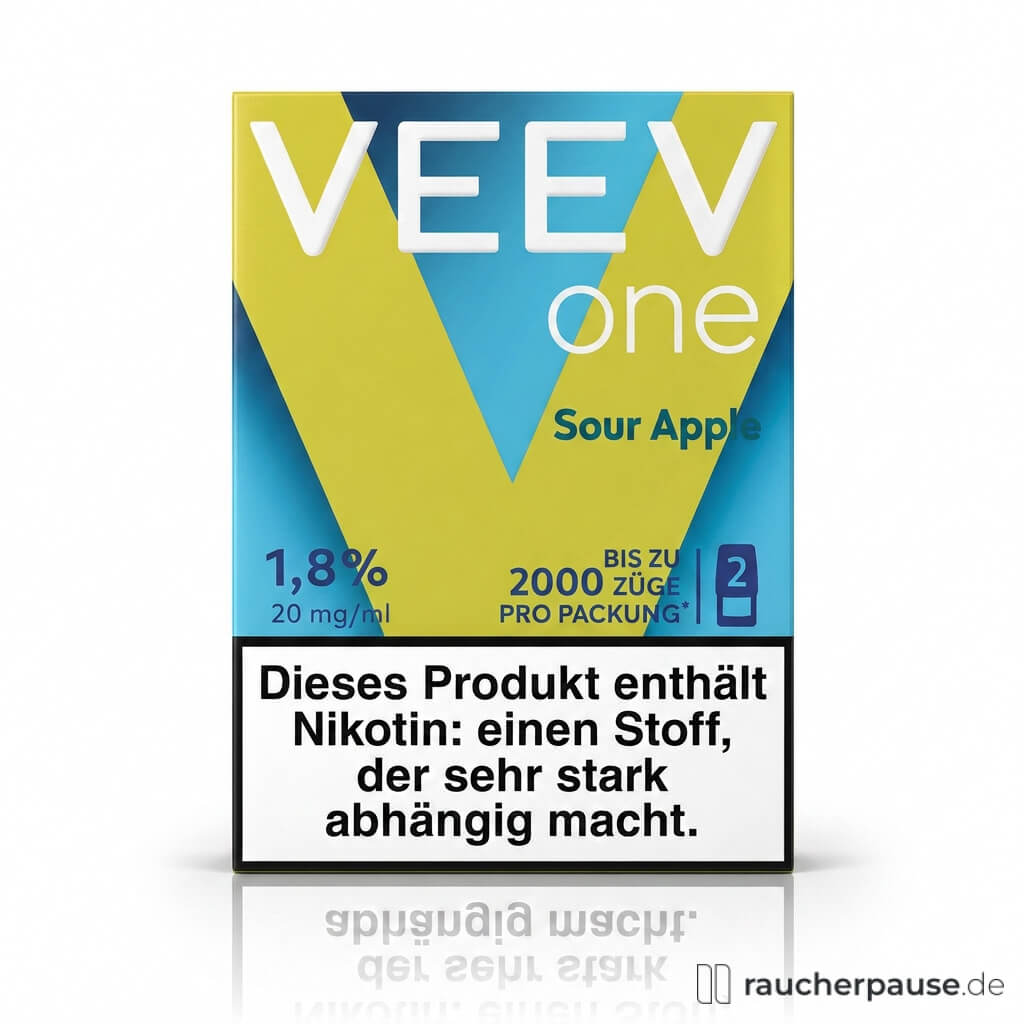 VEEV One Pod | Sour Apple | 20mg/ml Nikotin | 2 Pods für E-Zigarette