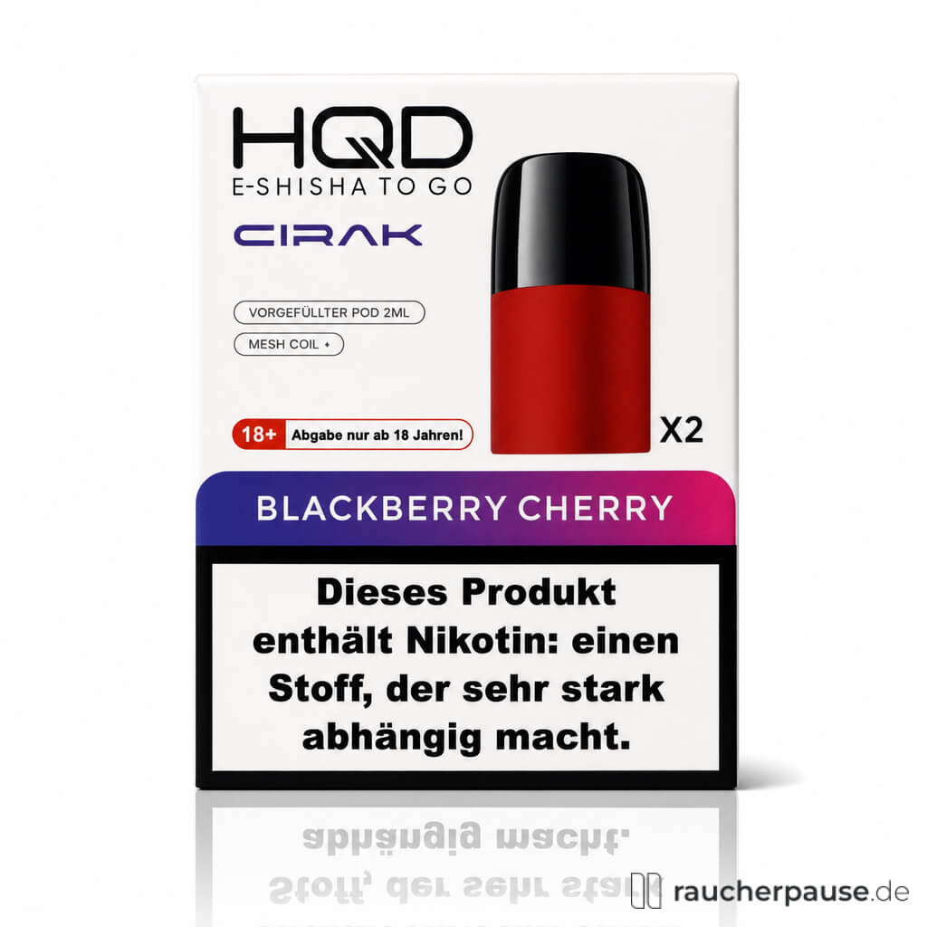 HQD Cirak Prefilled Pods Blackberry Cherry | 18 mg/ml Nikotin | 2x2ml | Brombeere & Kirsche