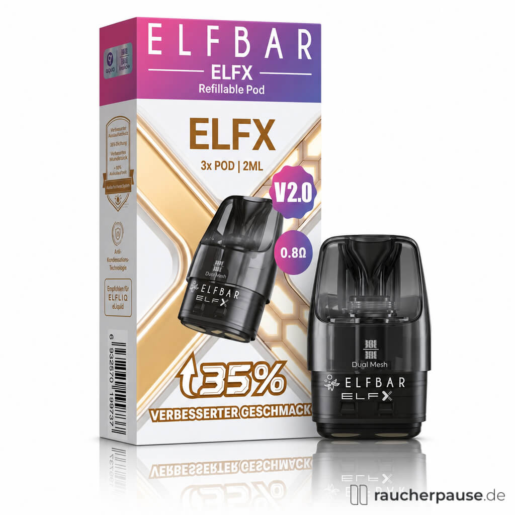 ELFBAR ELFX V2.0 Refillable Pod 0,8 Ohm | 3 Stück