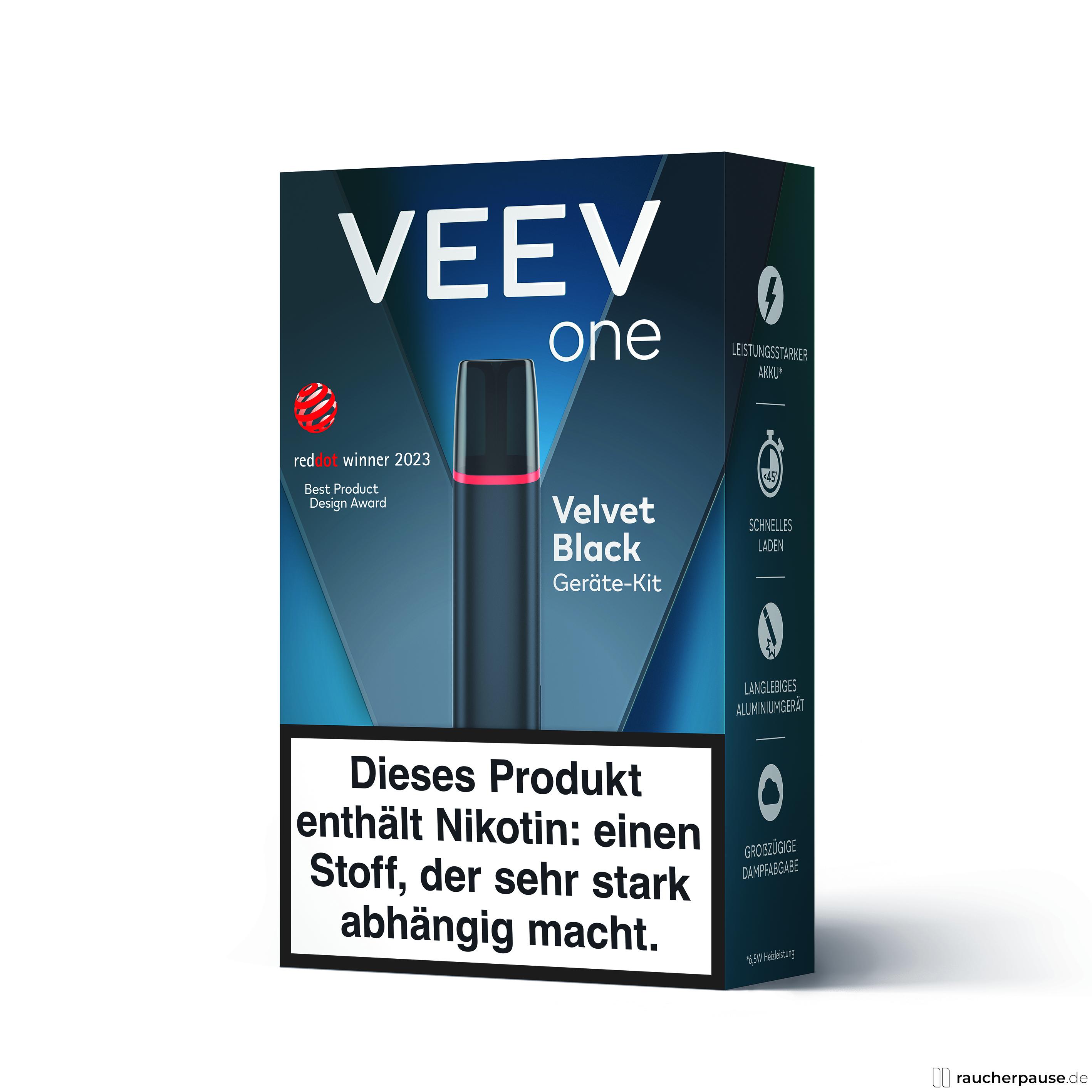 VEEV One E-Zigaretten-Akku | Velvet Black | Verwendbar mit VEEV One Pods Farbe: Velvet Schwarz