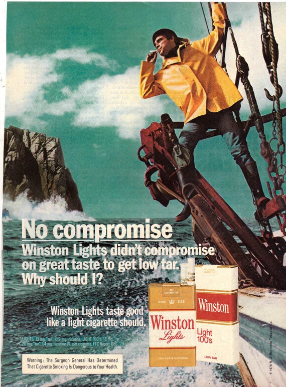Winston Tabak Vintage Werbung, Sailman
