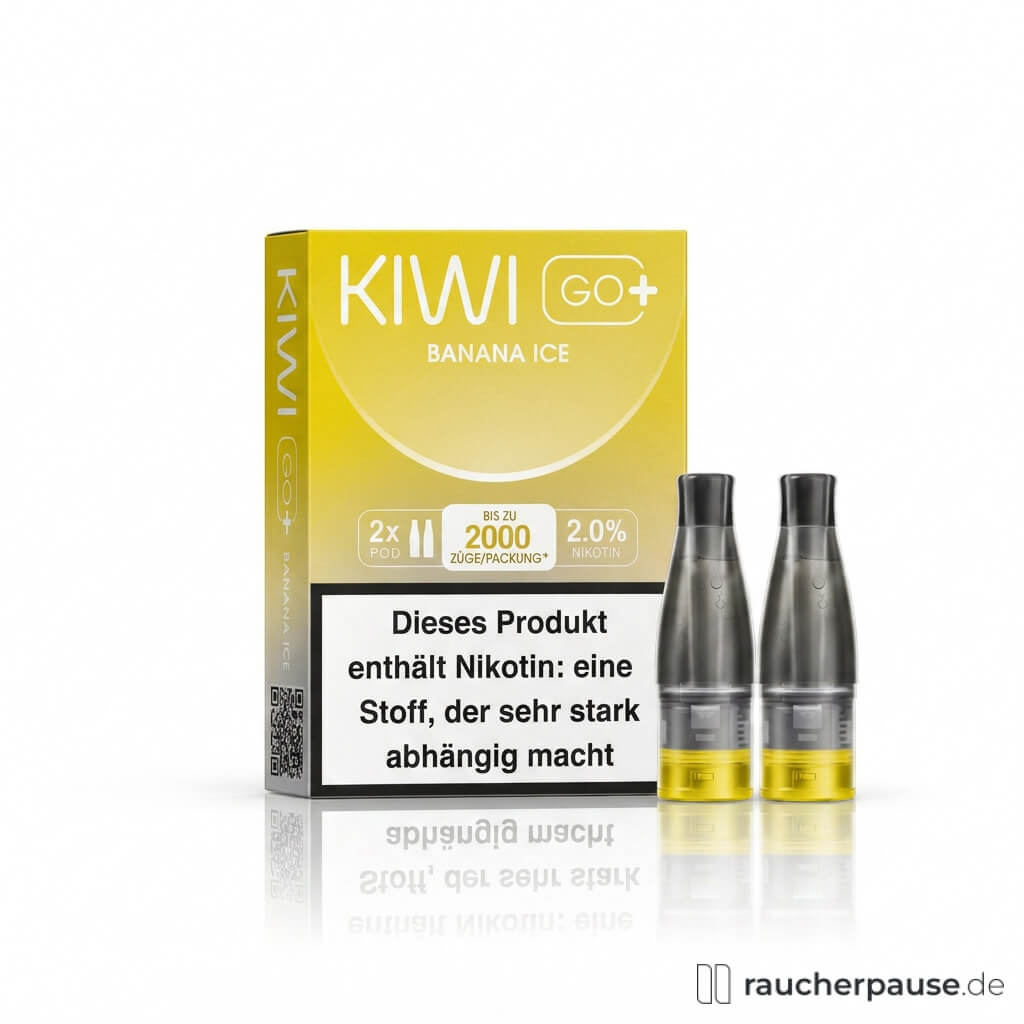 KIWI GO+ Banana Ice Prefilled Pods | 2 Stück | 20 mg/ml Nikotin