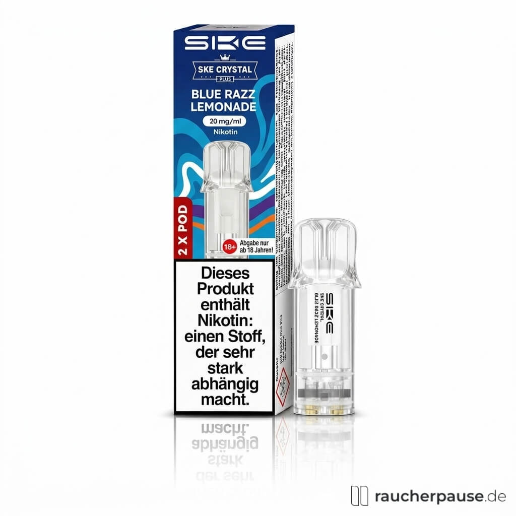 SKE Crystal Plus Blue Razz Lemonade Prefilled Pods | 2 Stück | 20 mg/ml Nikotin