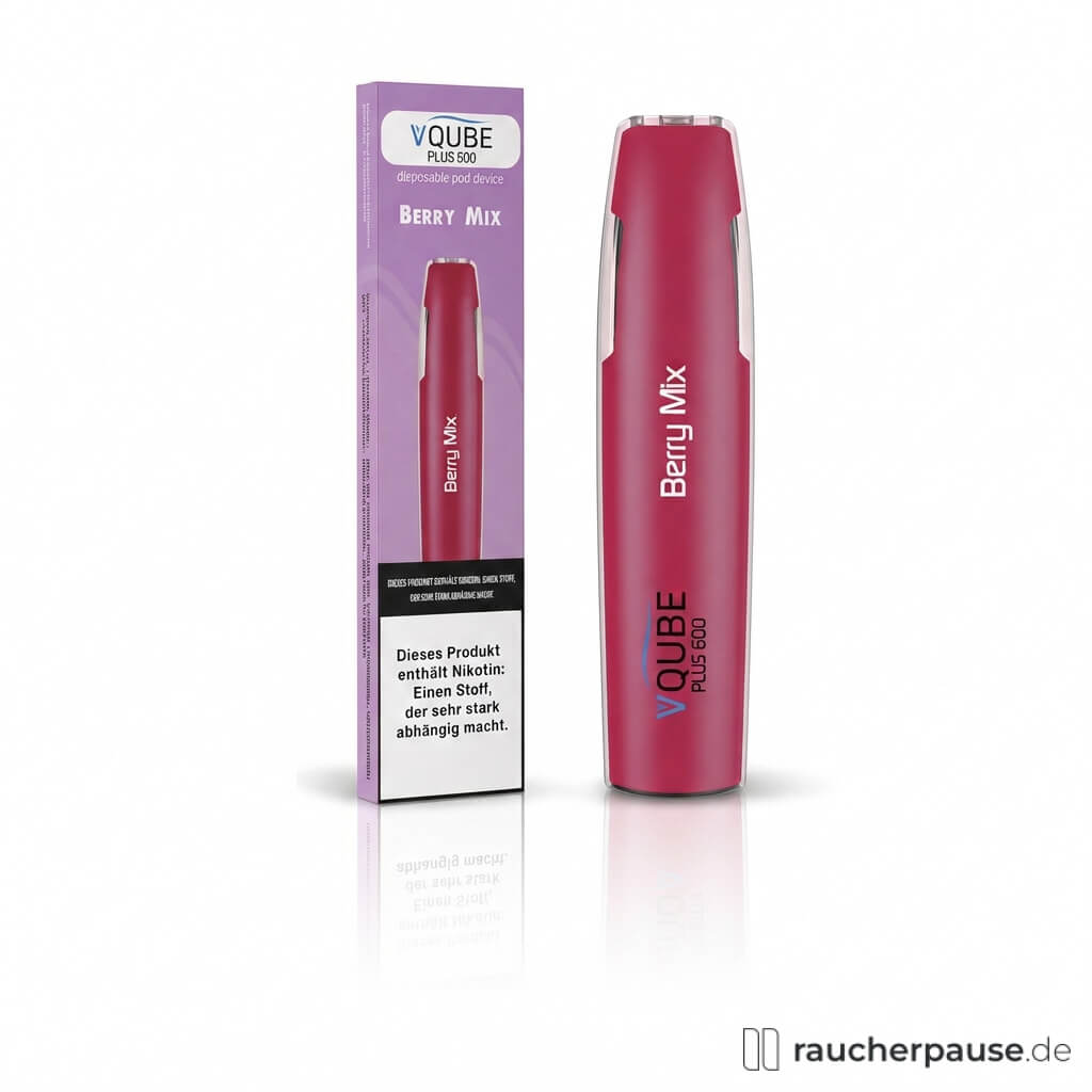 VQube plus600 Berry Mix | 16 mg/ml Nikotin | bis zu 600 Züge