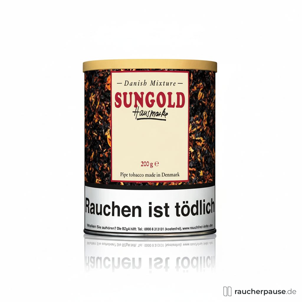 Danish Mixture Sungold Pfeifentabak | 200g Dose | Vanillearoma | Black Cavendish & Virginia