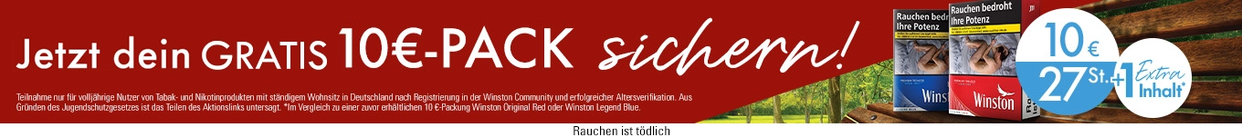 Winston Aktion Gratis Pack Banner im Querformat