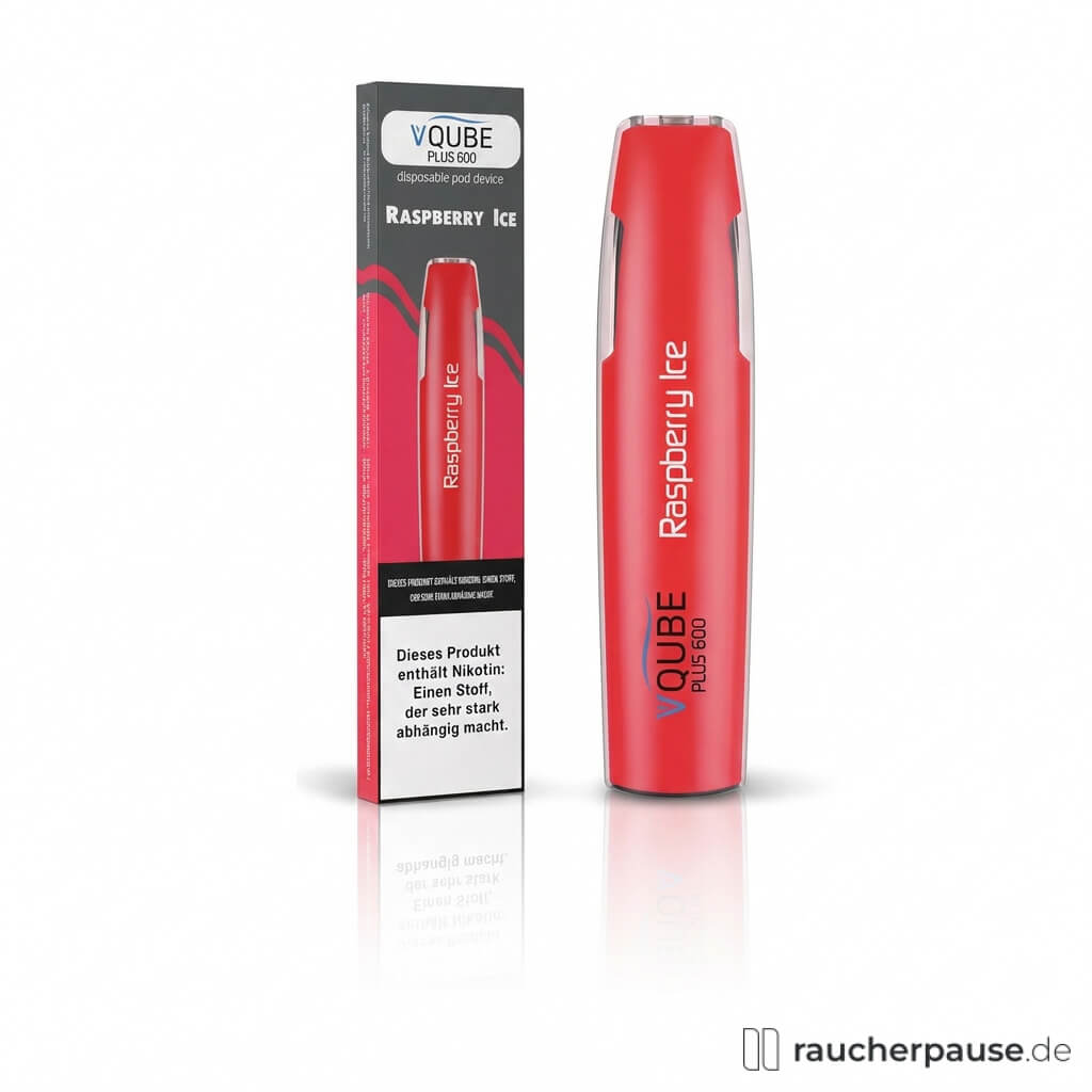 VQube plus600 Raspberry Ice | 16 mg/ml Nikotin | bis zu 600 Züge