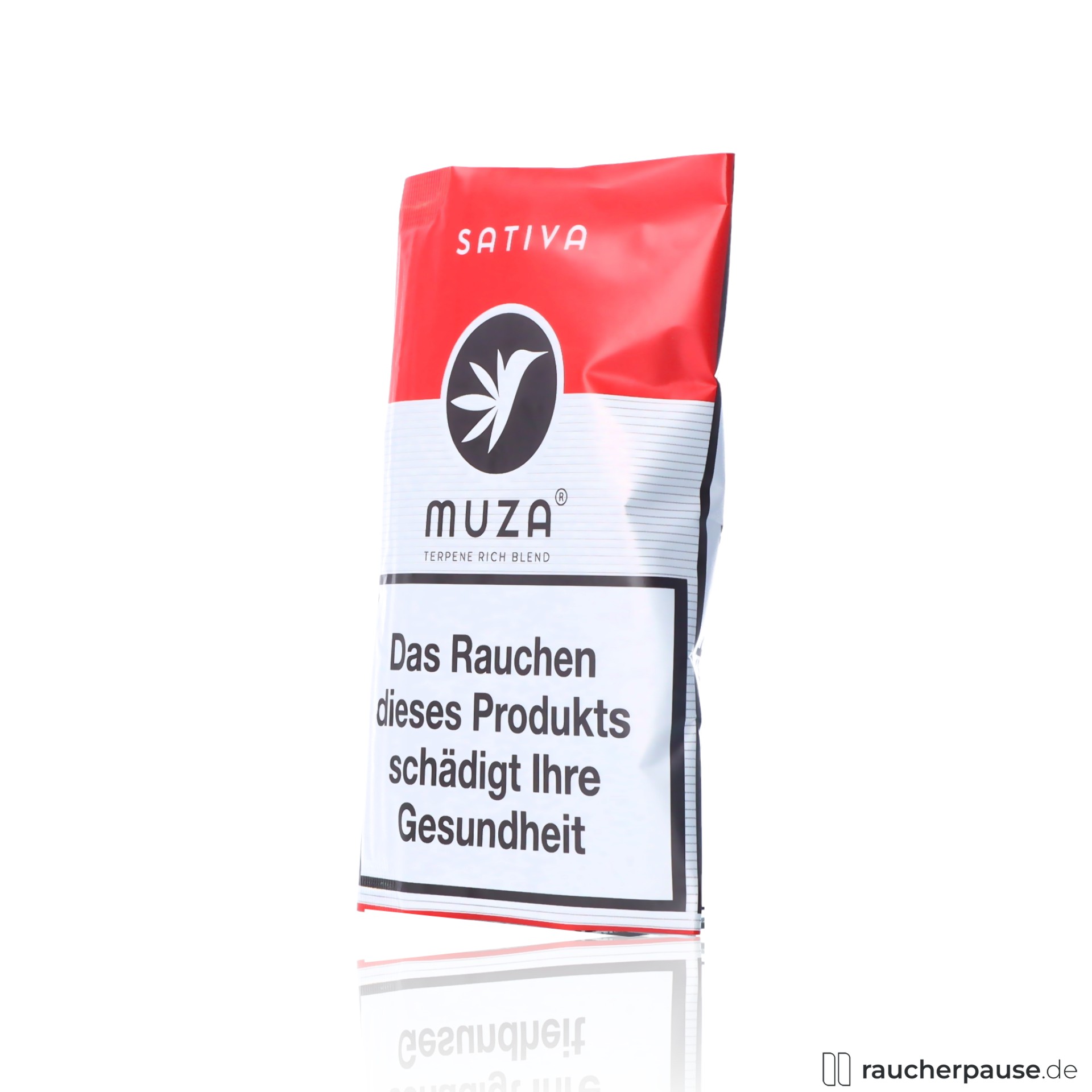 muza herbal sativa 20g kraeutermischung prozent nikotin fresh pack , packshot seitlich