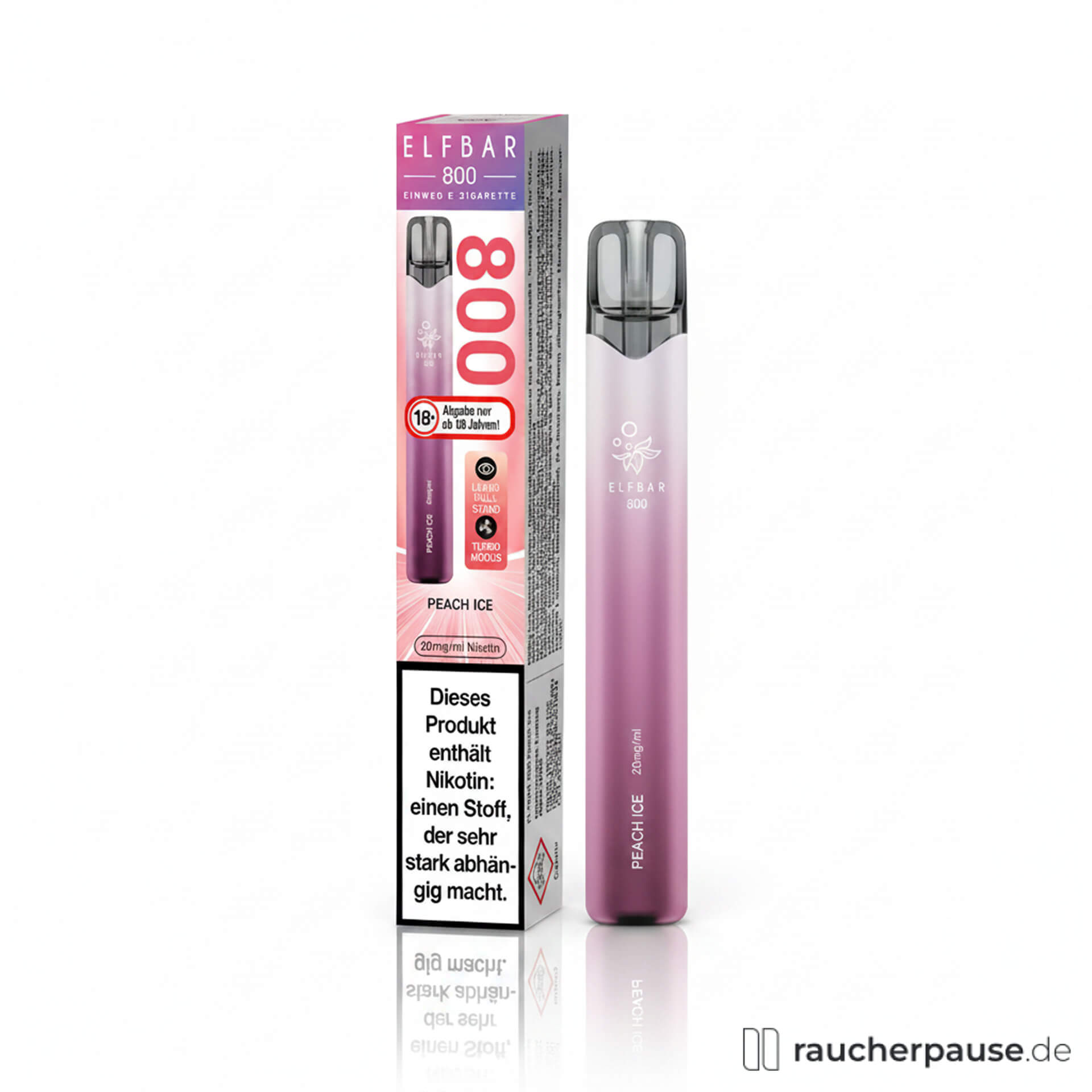 Elf Bar 800 Peach Ice 20mg Einweg E-Zigarette