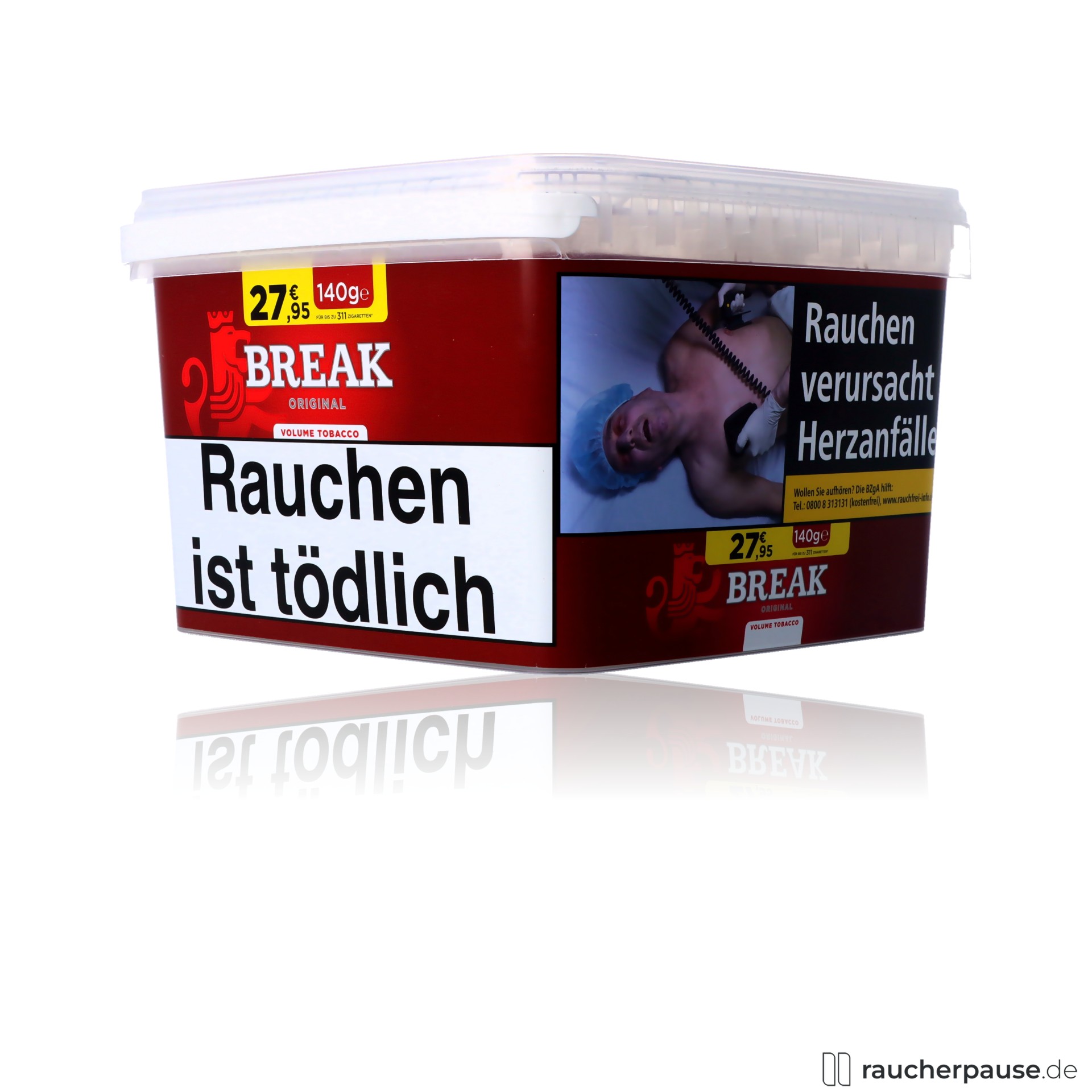 break original rot volumentabak eimer wuerzig stark , packshot vorderseite