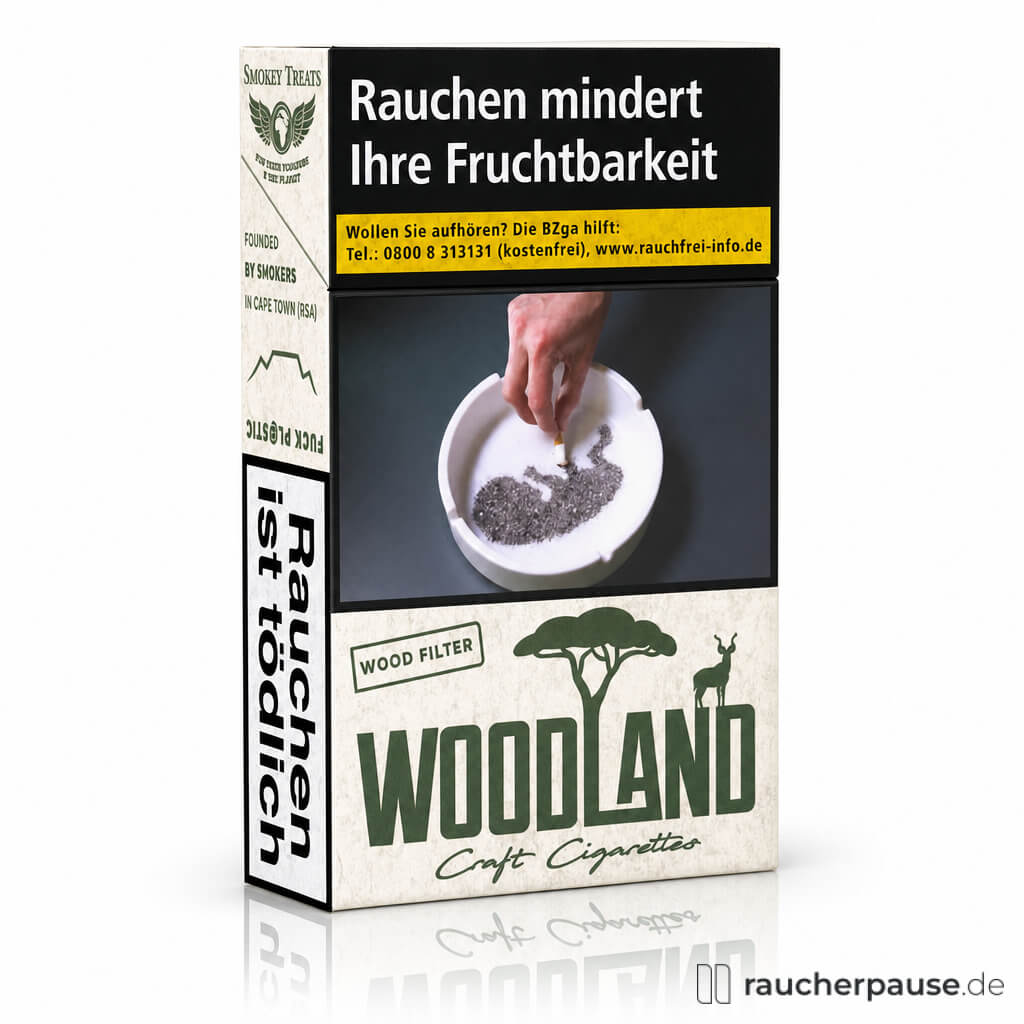 Woodland Craft Zigaretten | 20 Stk. pro Packung | Umweltfreundlich & Natürlicher Tabakgeschmack