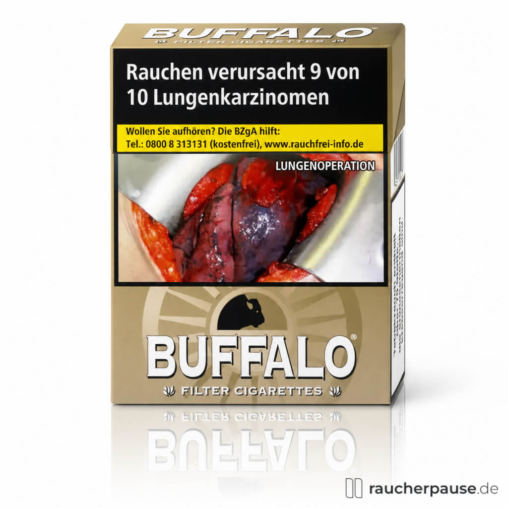 Buffalo Gold Filterzigaretten | 23 Stk. pro Packung | King Size & Fein-würziges Aroma