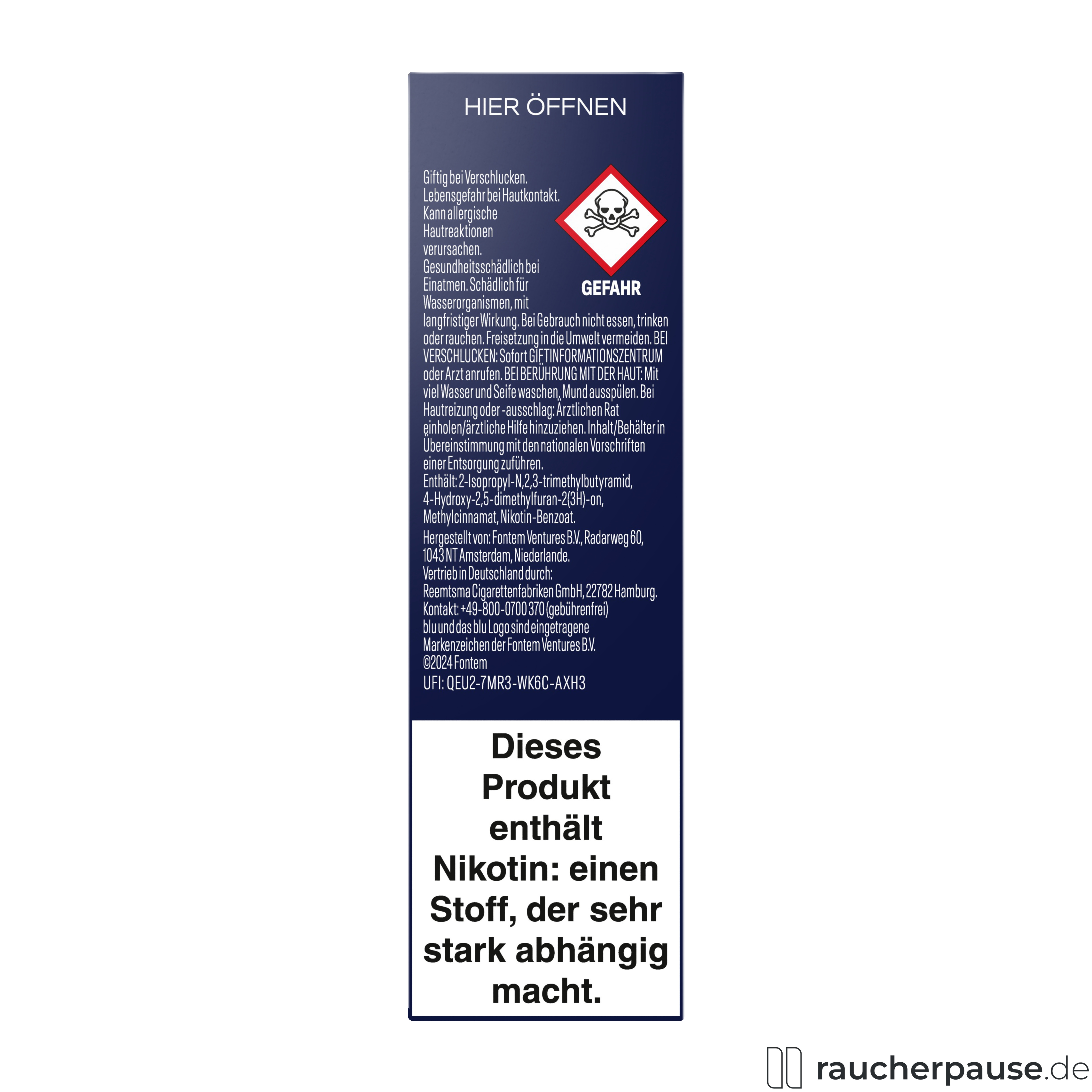 blu, blu pod strawberry ice , packshot vorderseite