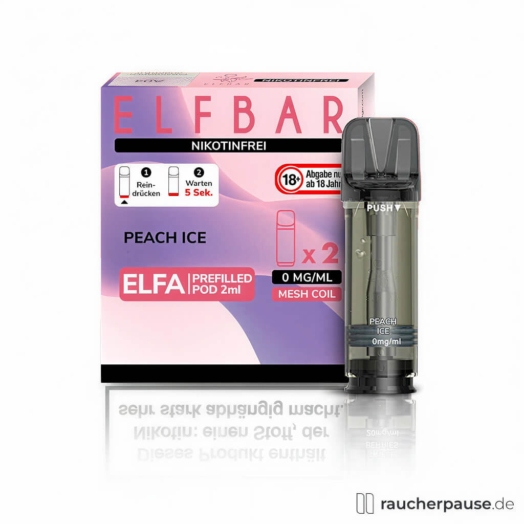 Elf Bar Elfa Prefilled Pods Peach Ice | Nikotinfrei | 2x2ml