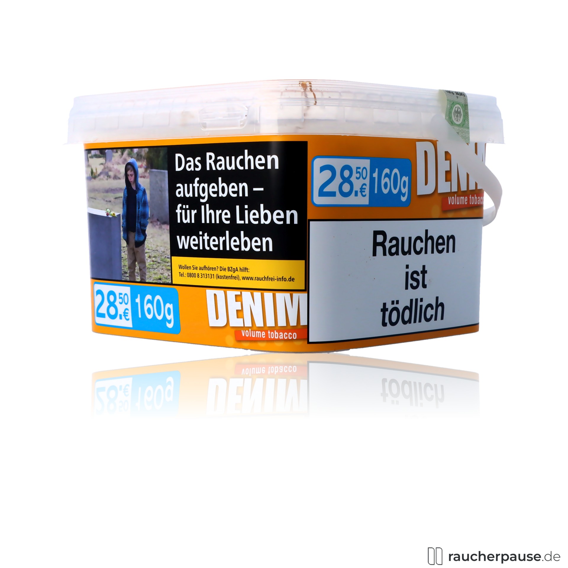 denim volumentabak 3xl eimer virginia burley vollmundig wuerzig , packshot hinterseite