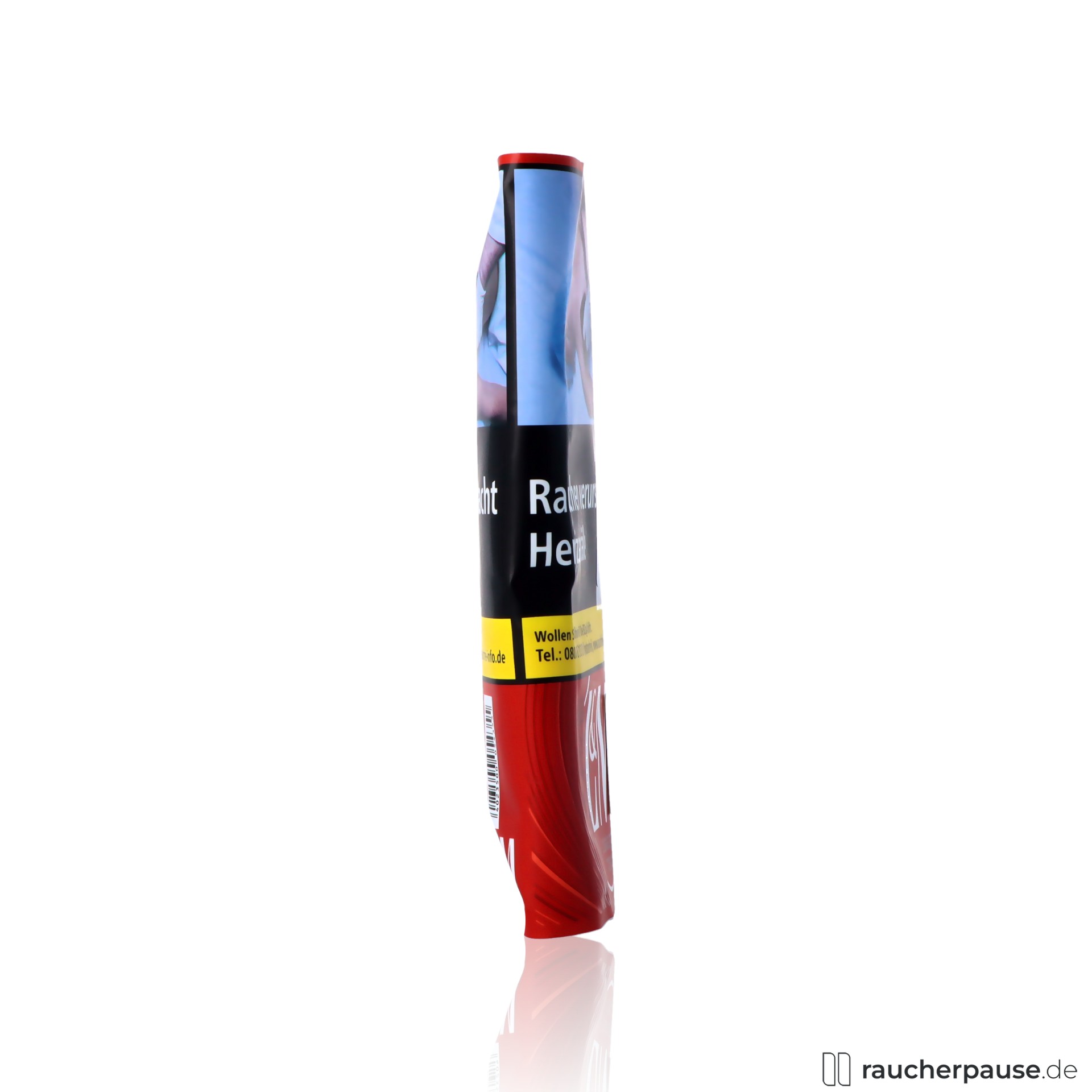 lm red tabak 30g pouch feinschnitt american blend ergiebig aromatisch , packshot hinterseite