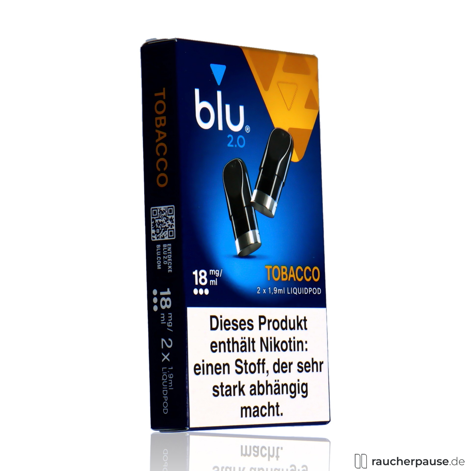 BLU 2.0 Tobacco Pods 18mg Klassischer Tabakgeschmack BLU 2.0 Tobacco Pods 18mg Klassischer Tabakgeschmack