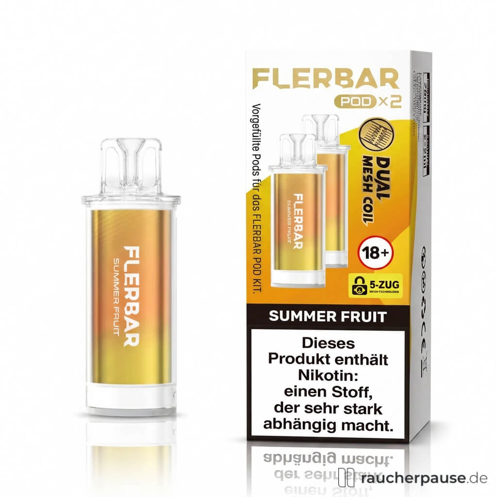 Flerbar Summer Fruit Prefilled Pods | 2 Stück | 20 mg/ml Nikotin