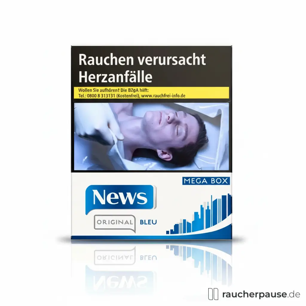 NEWS Original Bleu Filterzigaretten Mega Box | 31 King Size Zigaretten | American Blend | Fein-würziger Geschmack