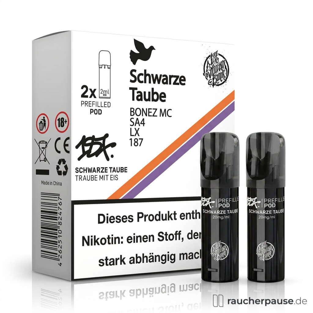 187 Strassenbande Pods | Schwarze Taube | 20mg/ml Nikotin