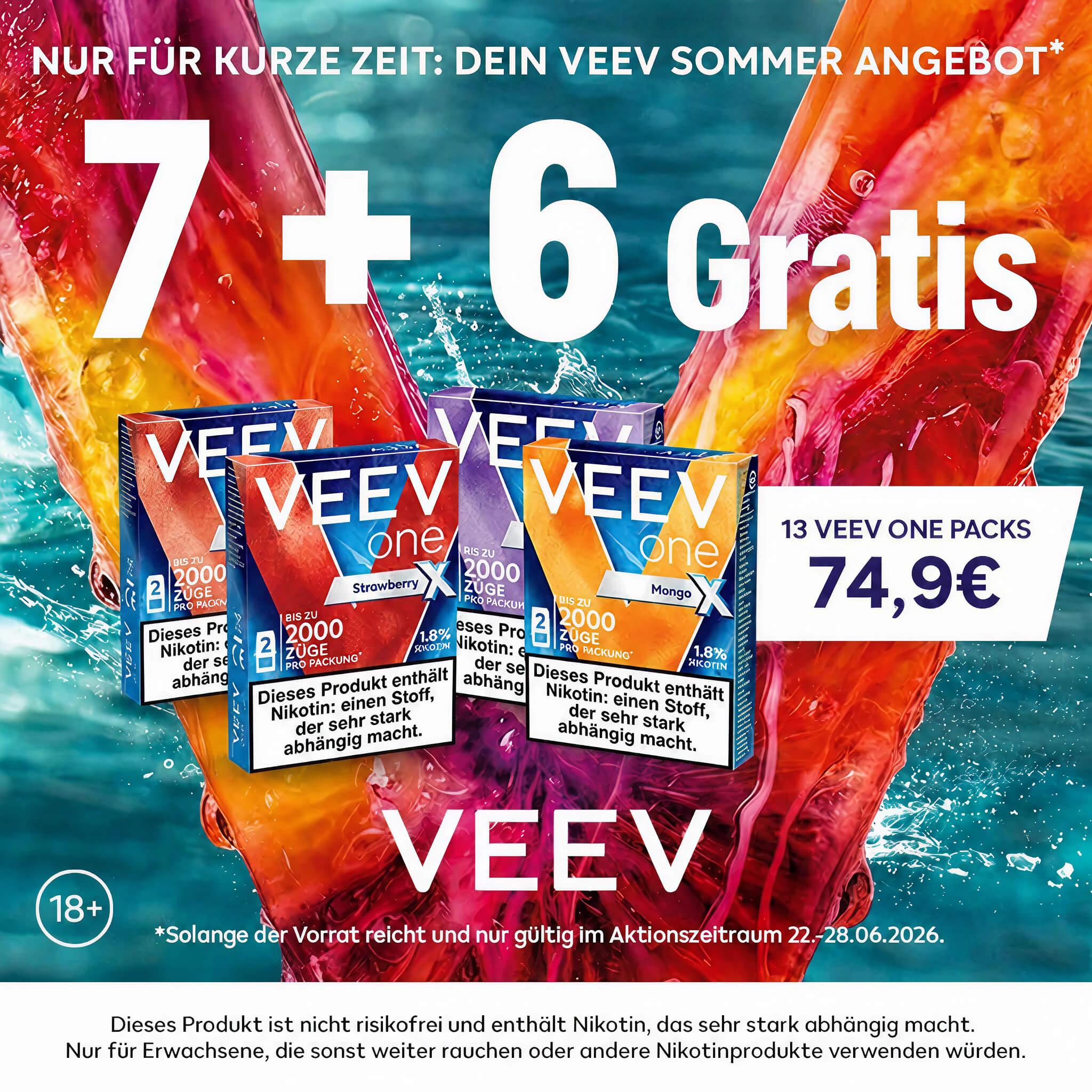 7+6 Veev One Pods Angebot für die Veev Week bei raucherpause.de