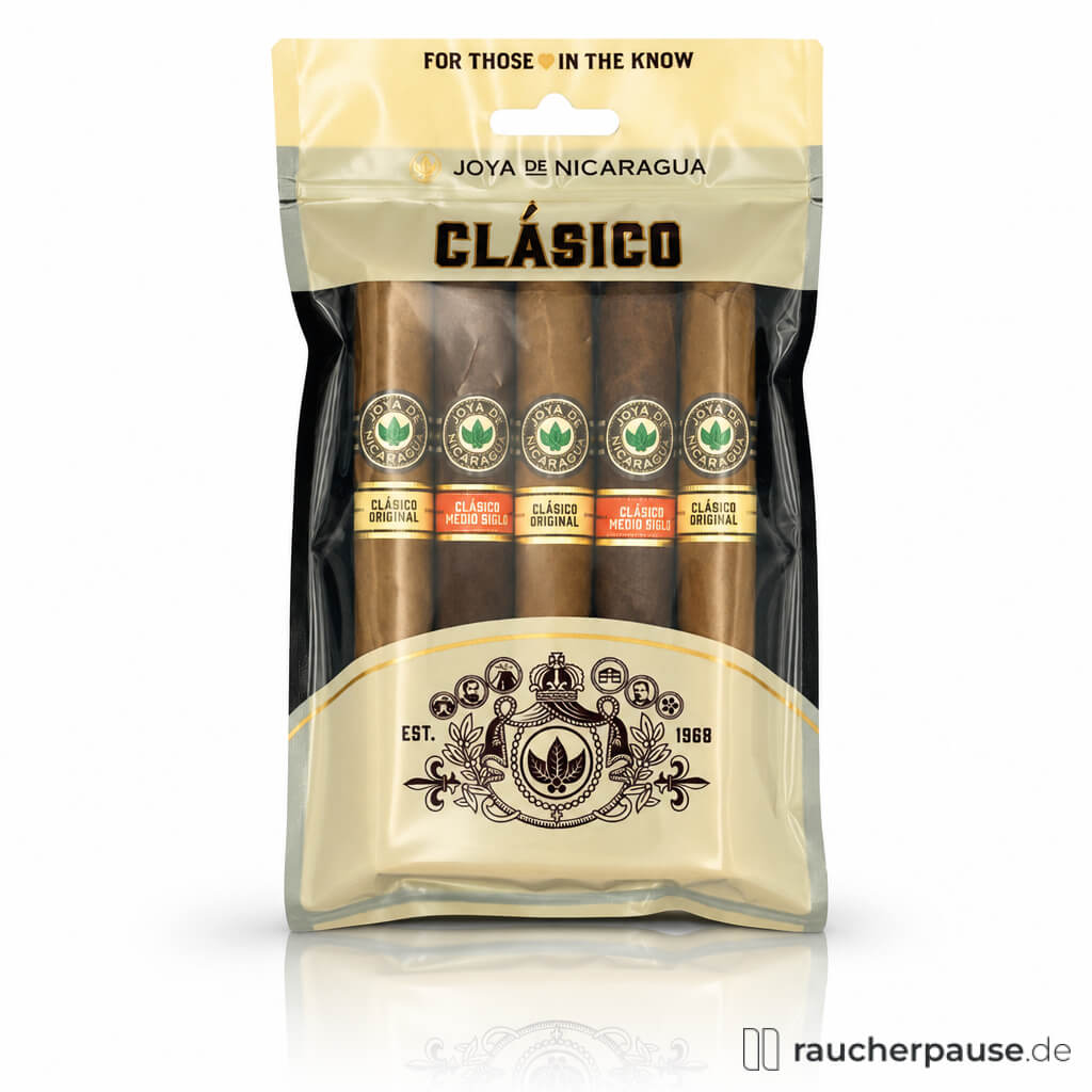 Joya de Nicaragua Clásico Zigarren-Sampler mit fünf Zigarren"