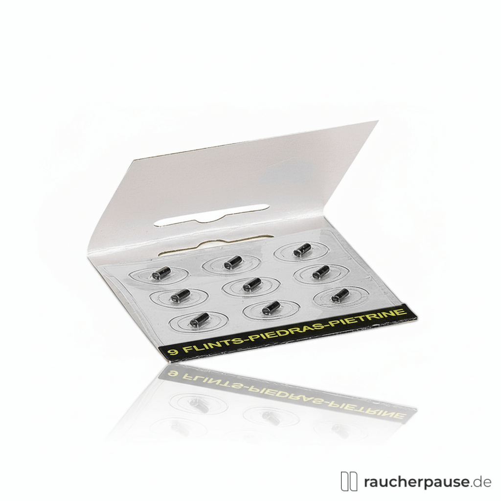 CLIPPER Feuersteine Ersatz | 9er Pack | Original Ersatzsteine für CLIPPER Feuerzeuge | Einfacher Austausch für unbegrenzte Zündungen