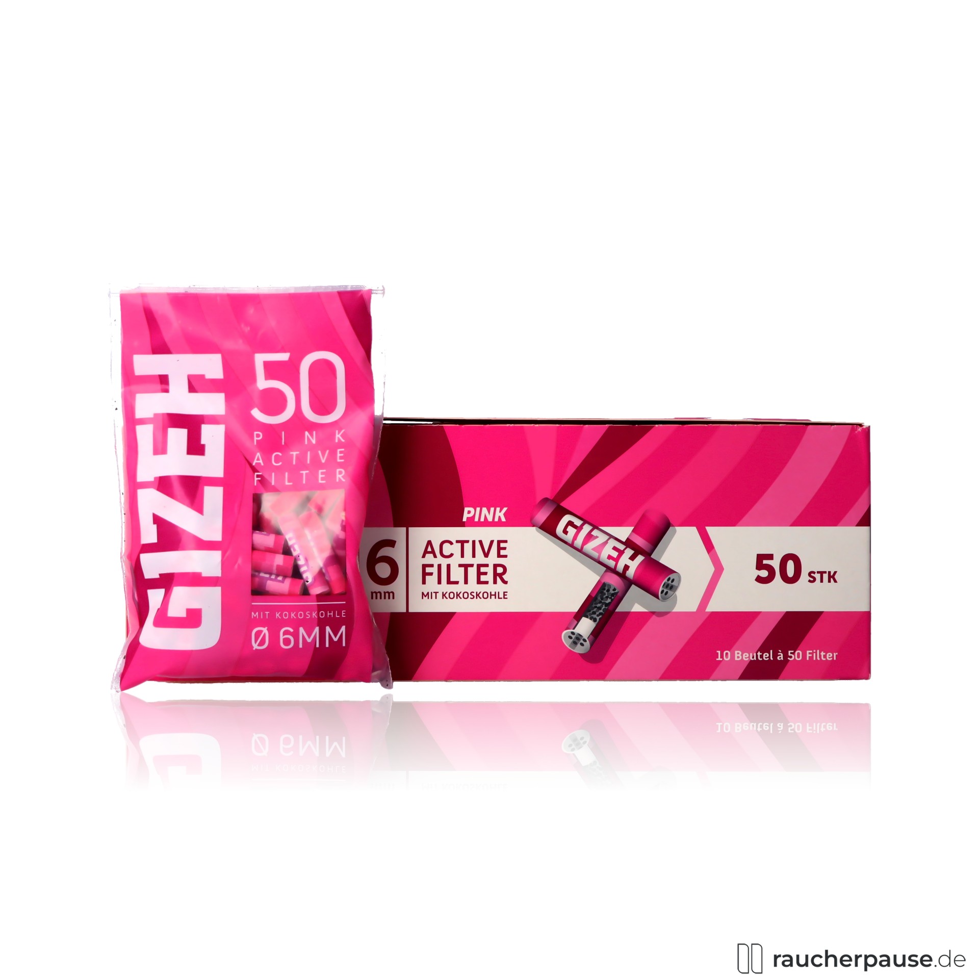 Gizeh 20703 Active Filter 8 mm actieve koolfilter met keramische Gizeh 20703 Active Filter 8 mm actieve koolfilter met keramische
