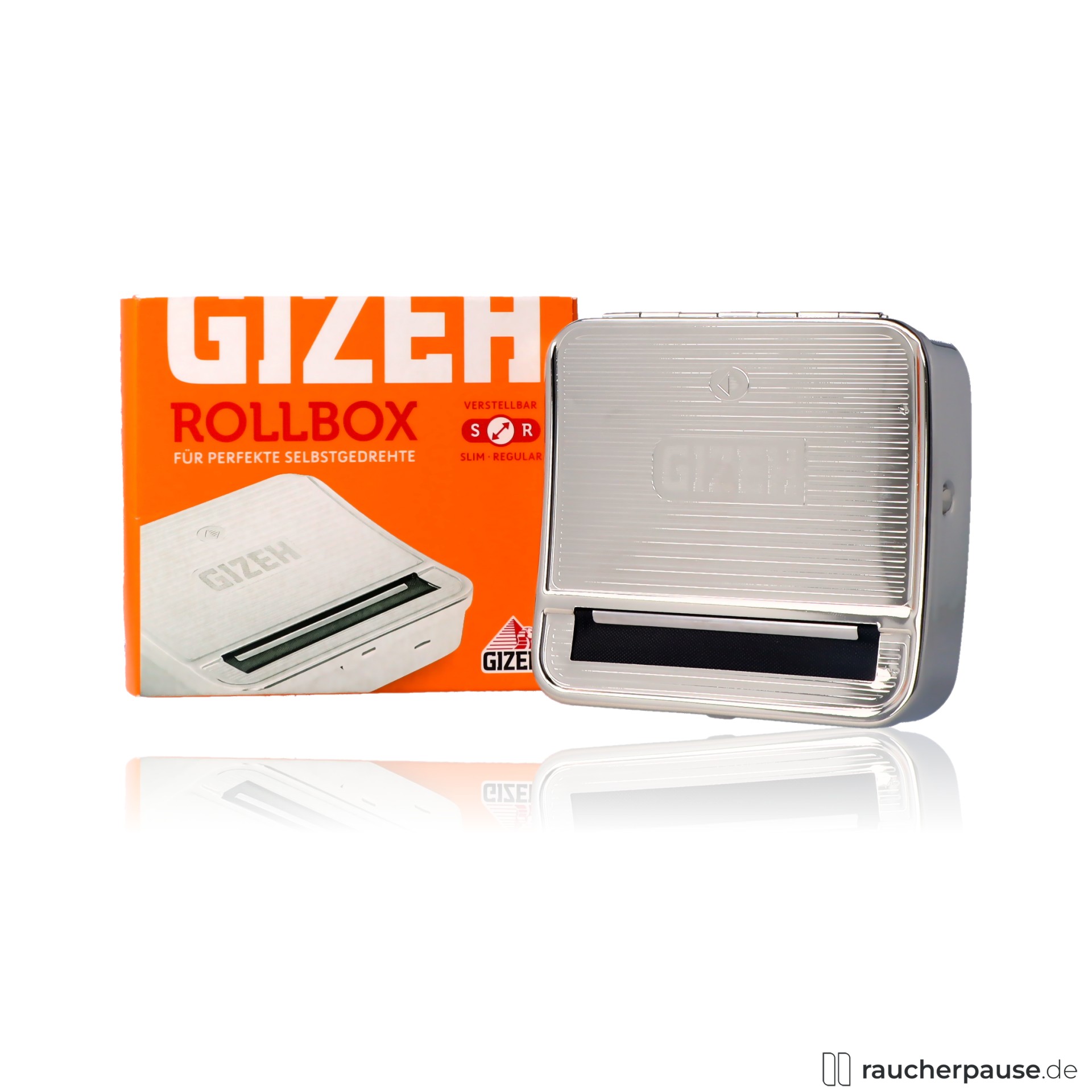 Gizeh Rollbox | Integrierter Wickler | Metall | Slim & Regular Size Zigaretten