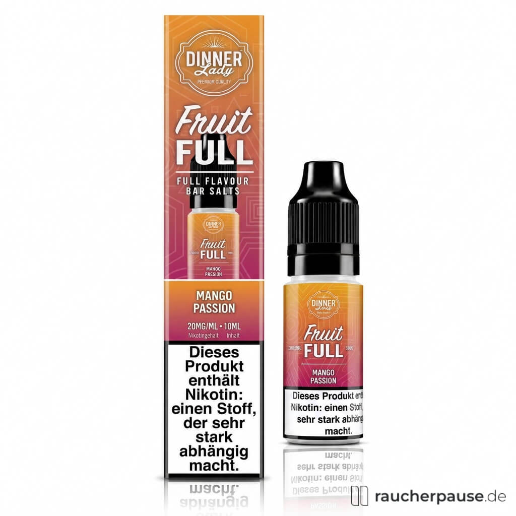 Dinner Lady Fruit Full Mango Passion Nikotinsalz Liquid | 20 mg/ml Nikotin | 10 ml