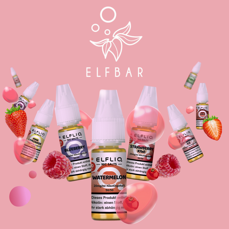 Verschiedene Elfbar Liquid Sorten