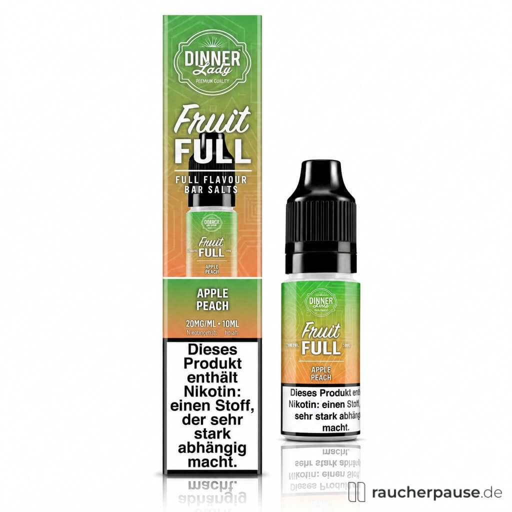 Dinner Lady Fruit Full Apple Peach Nikotinsalz Liquid | 20 mg/ml Nikotin | 10 ml