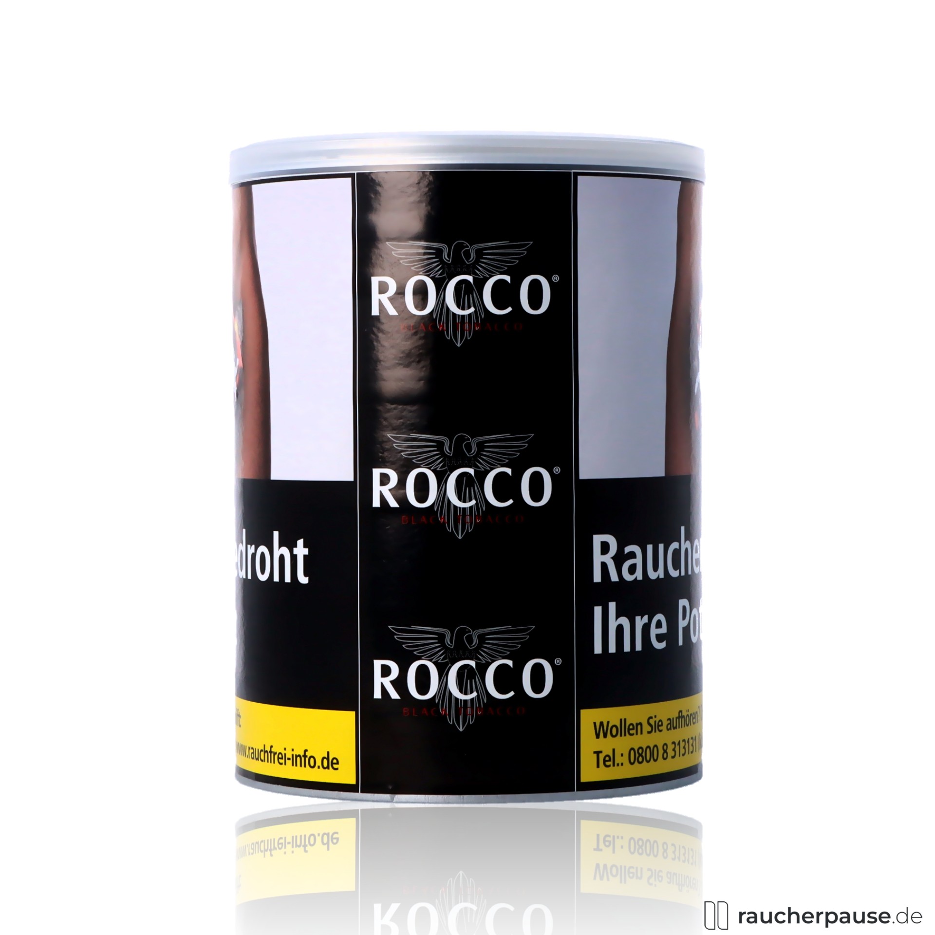 ROCCO Black Tobacco | Drehtabak 130g Dose | Kräftiger Geschmack