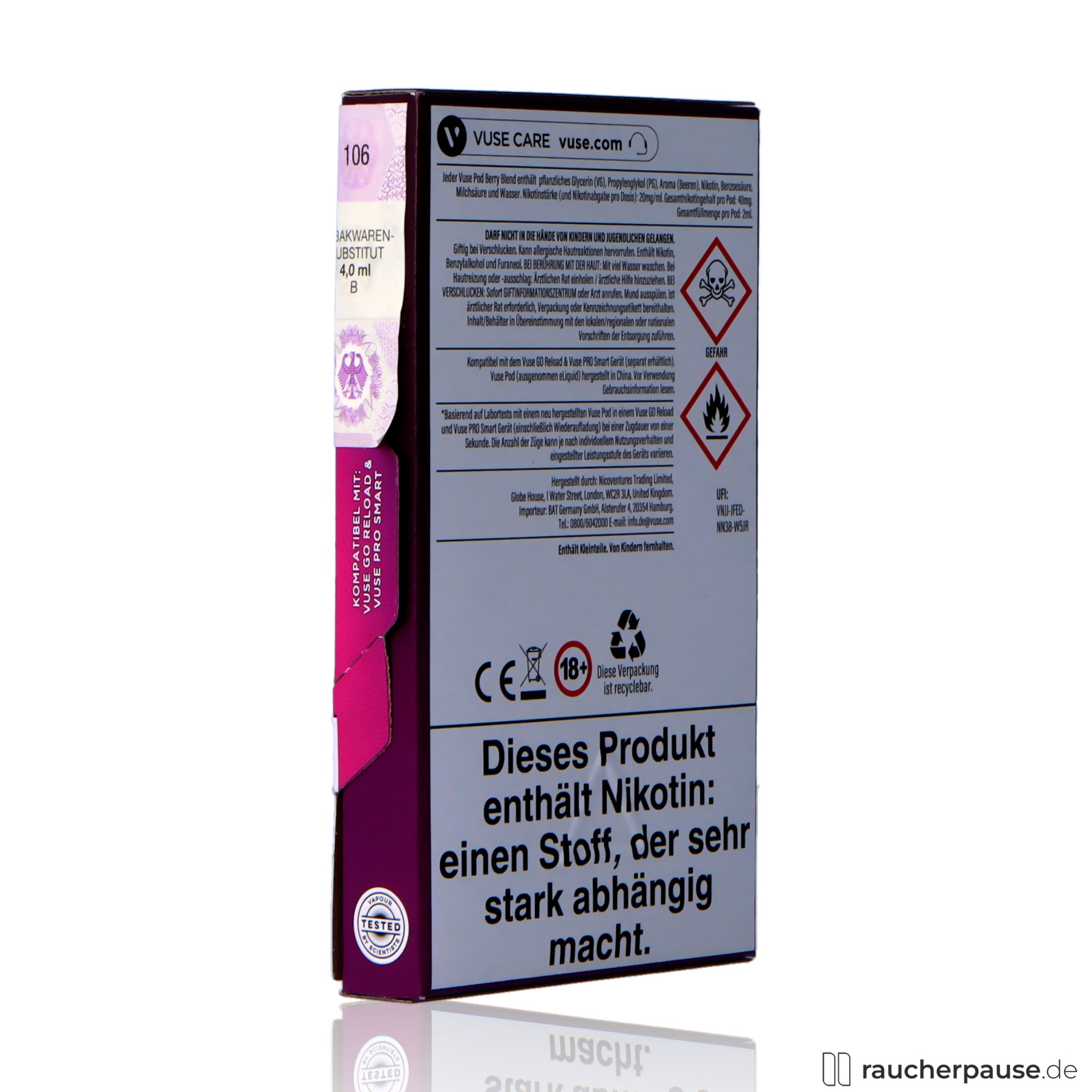 Vuse Pod Berry Mix Very Berry ePod vPro Prefilled Vape Pods by Vype / VUSE London Vape House Vuse Pod Berry Mix Very Berry ePod vPro Prefilled Vape Pods by Vype / VUSE London Vape House