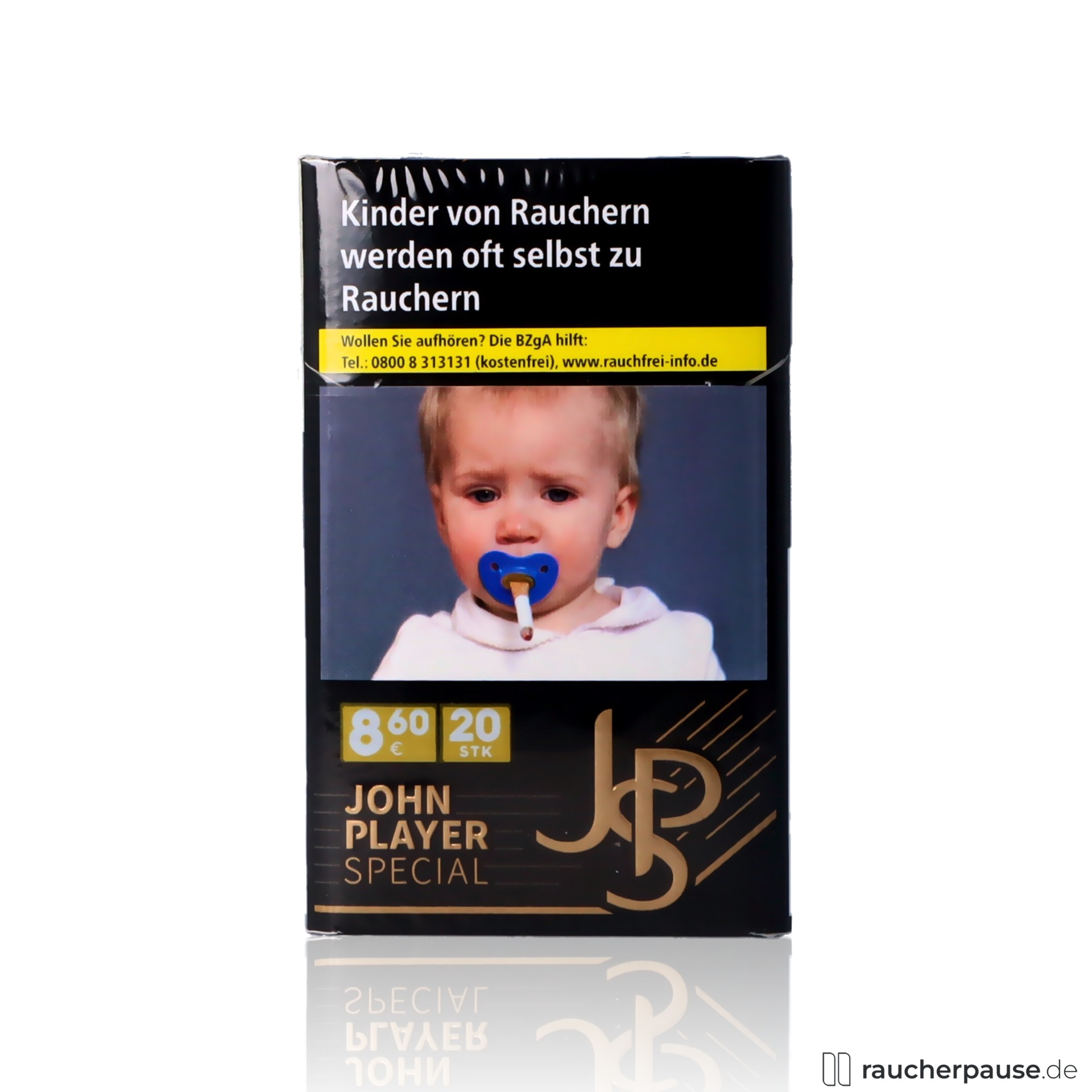 JPS Black Zigaretten | 20 Stk. pro Packung | King Size Format | Kräftig-würziger Geschmack