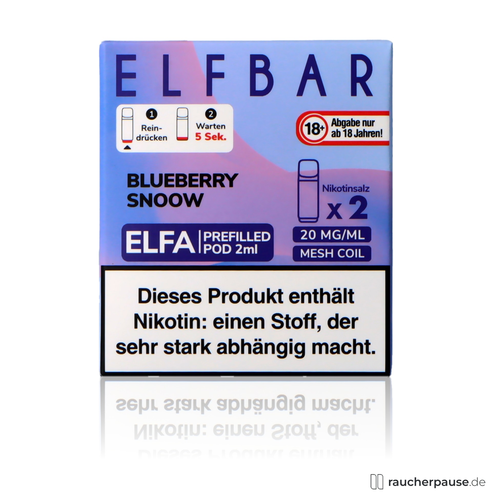 Elf Bar Elfa Prefilled Pods Blueberry Snoow | 20mg/ml Nikotin | 2x2ml