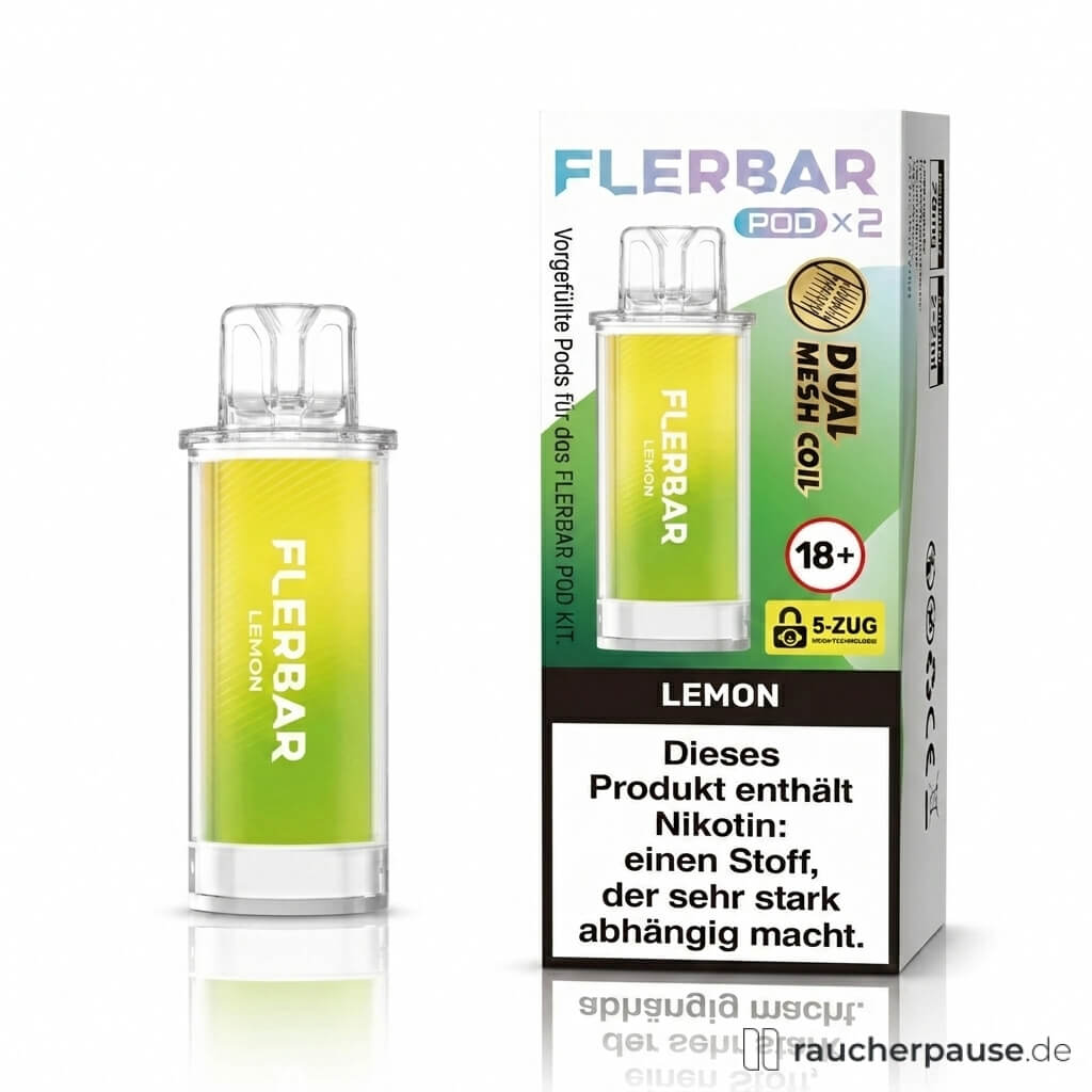 Flerbar Lemon Prefilled Pods | 2 Stück | 20 mg/ml Nikotin