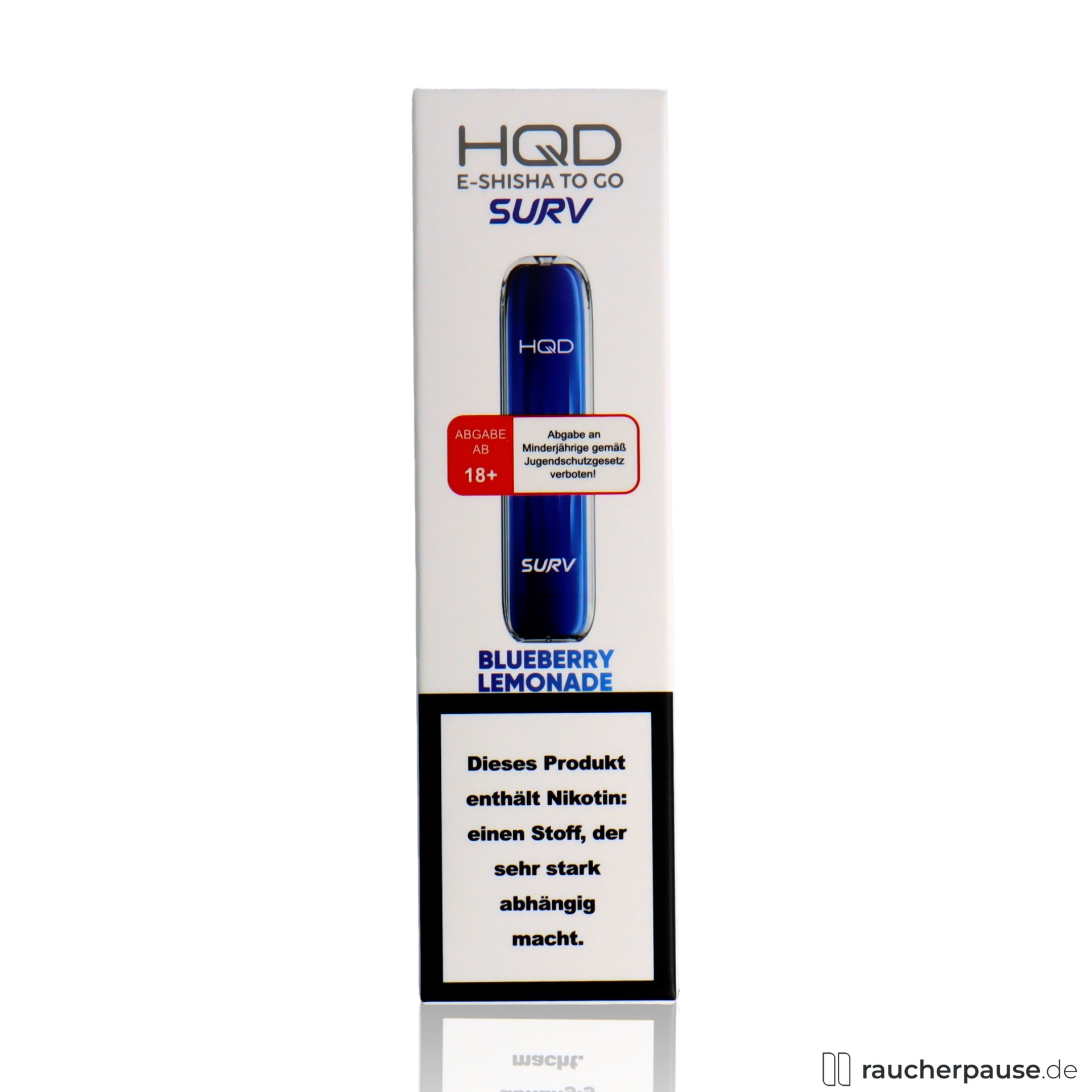 HQD Wave 600 Einweg E-Shisha | Blueberry Lemonade | 18 mg/ml Nikotin | 600 Züge hqd, hqd wave einweg e shisha blueberry lemonade ml nikotin zuege , packshot vorderseite