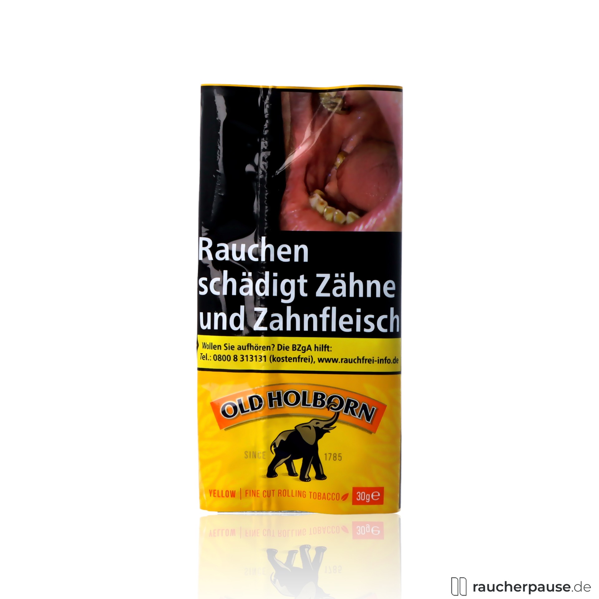 Old Holborn Yellow Tabak | 30g Pouch | Mild & Aromatisch | Virginia Blend