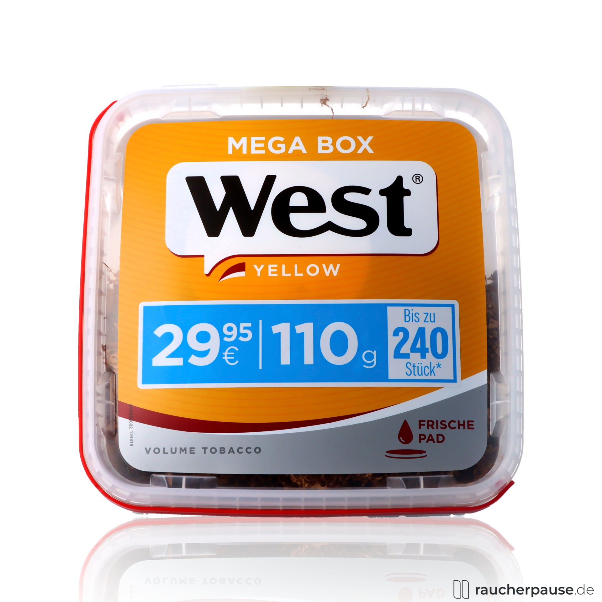 West Yellow Volumentabak | 115g Eimer | American Blend | Virginia, Orient, Burley