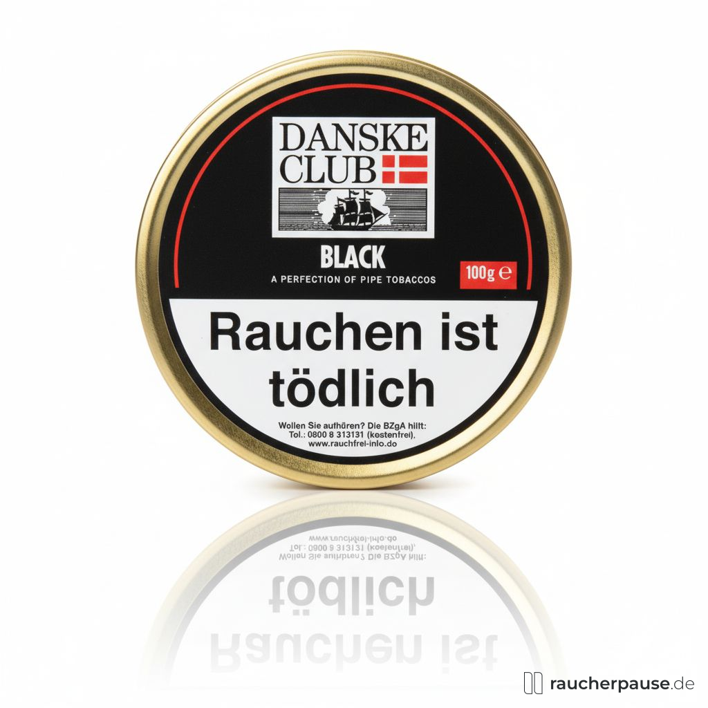 Danske Club Black Tabak | 100g Dose | Black Cavendish | Doppelte Fermentation | Vanillearoma