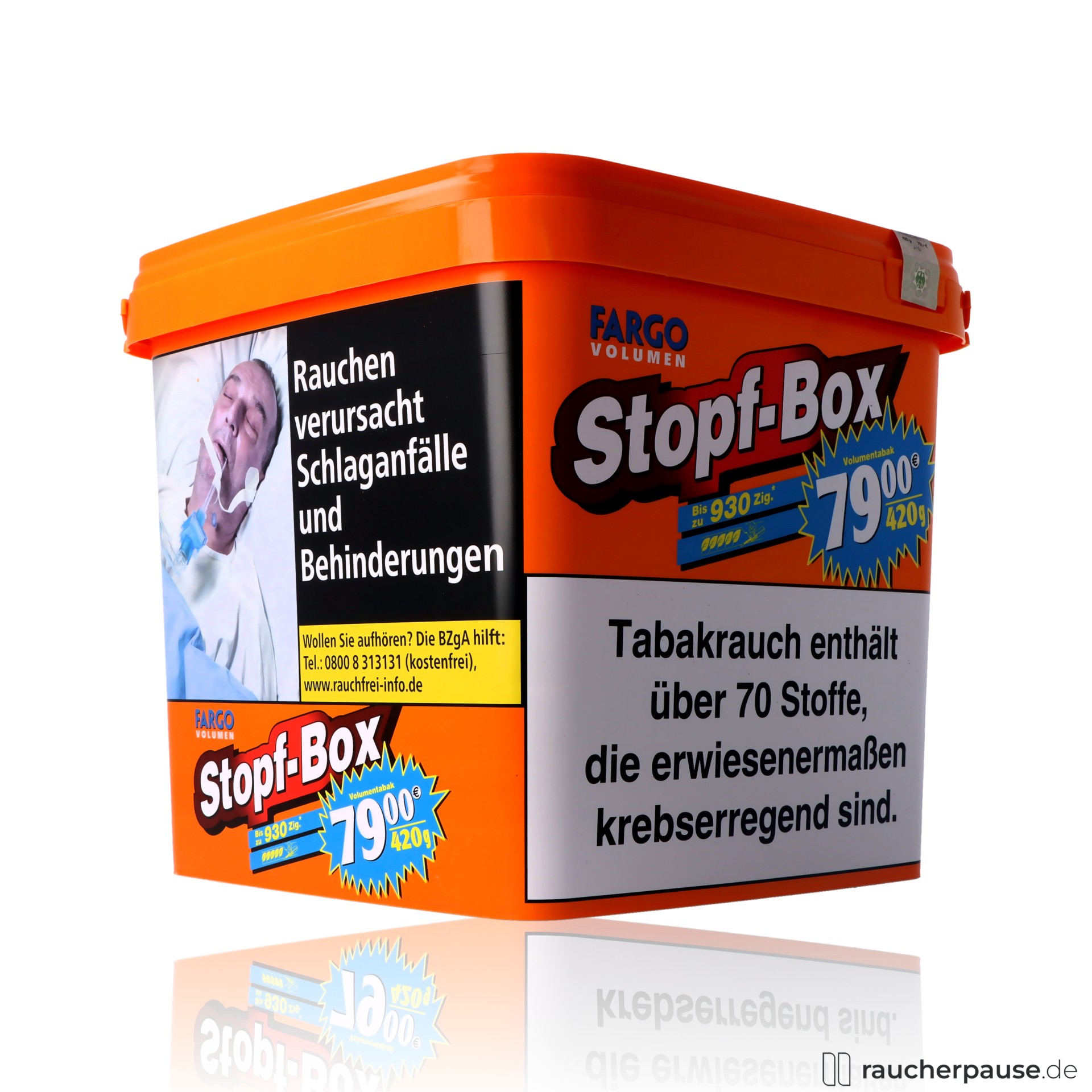 fargo volumentabak stopftabak eimer fuer zigaretten , packshot vorderseite