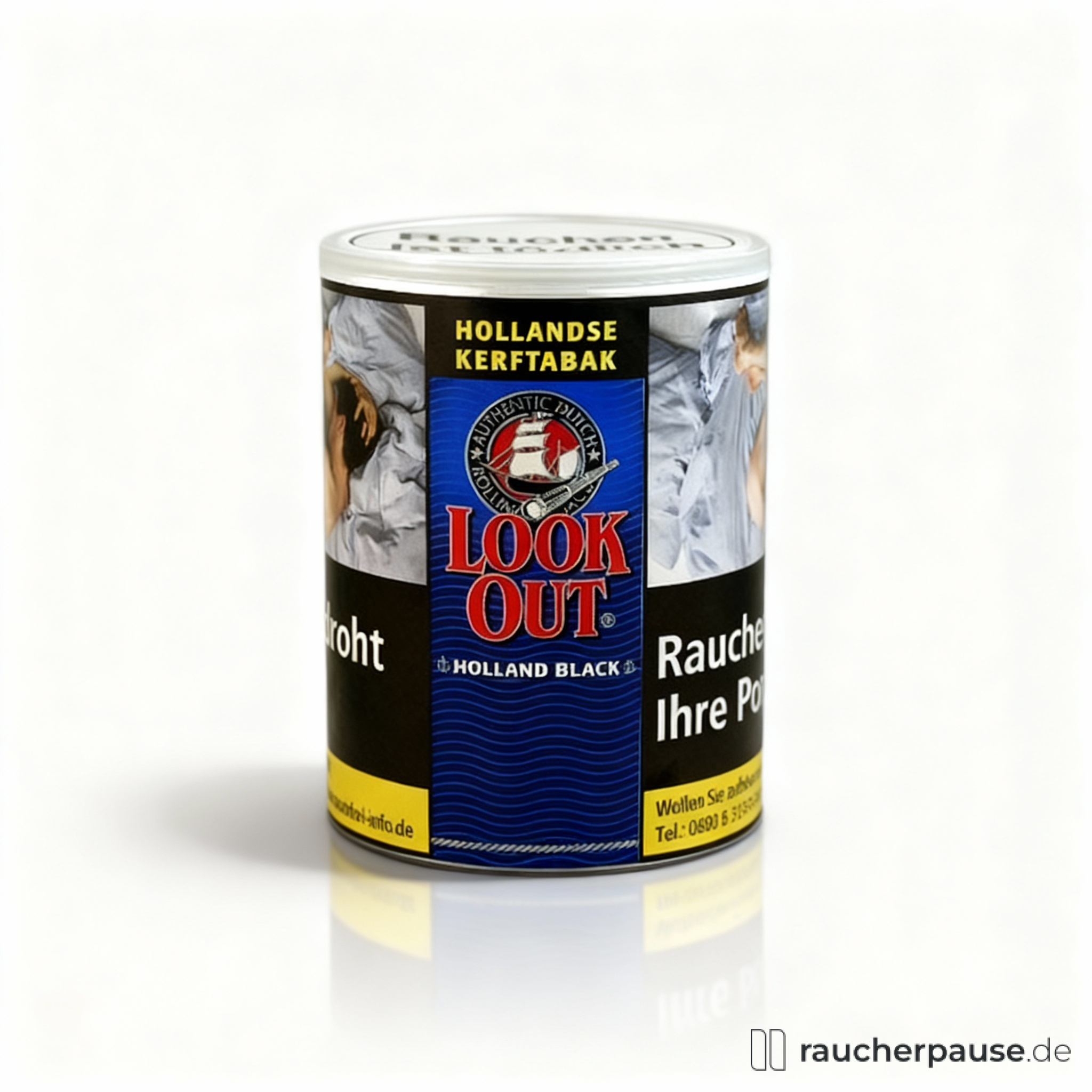 Look Out Holland Black Feinschnitt Tabak | 150g Dose | Intensiv & Würzig | Ideal zum Drehen & Stopfen