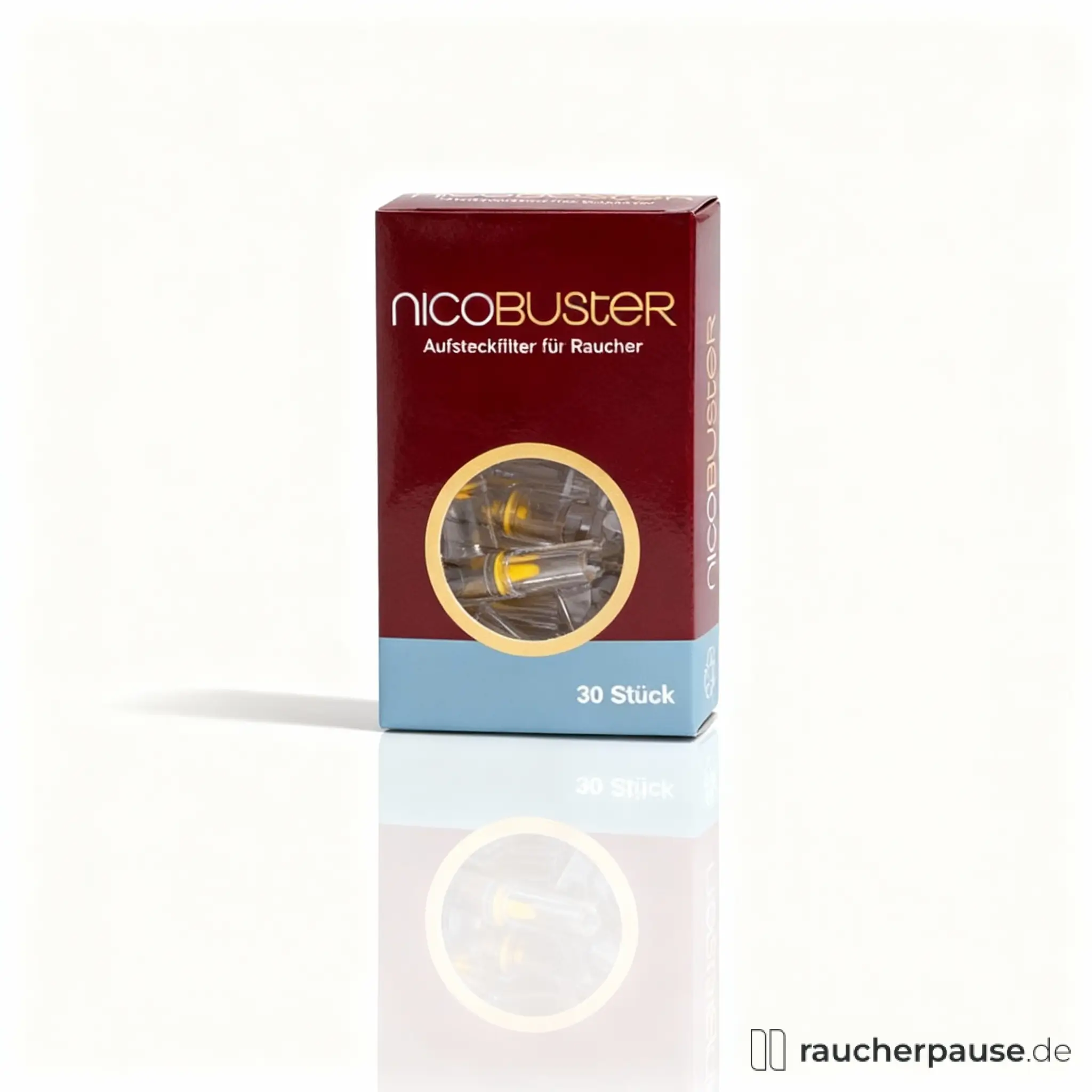 Nicobuster Transparente Zigarettenspitzen | 30 Stück | Effektive Teer- und Nikotinfilterung