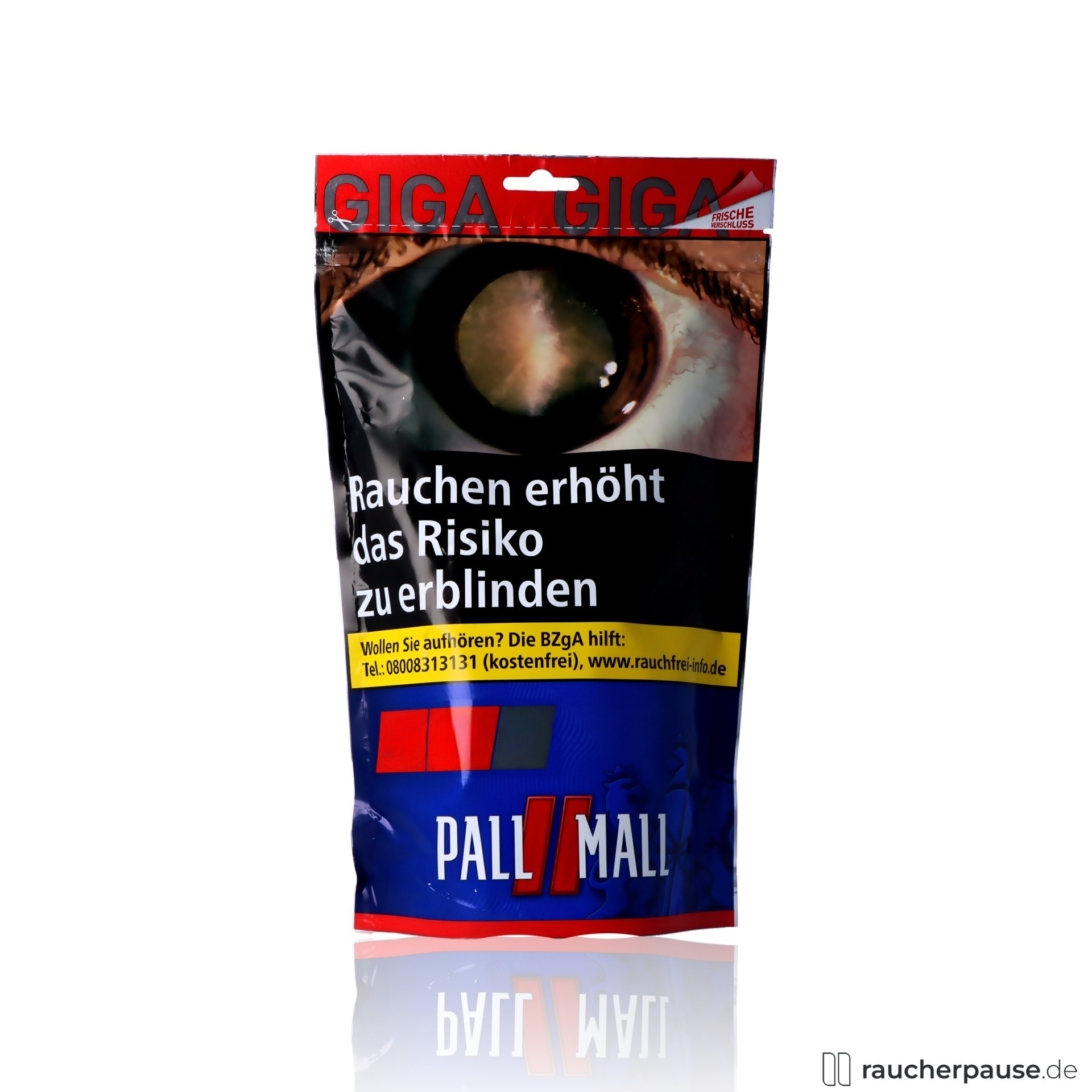 Pall Mall Red Volumentabak | 100g Giga-Beutel | Starker American Blend