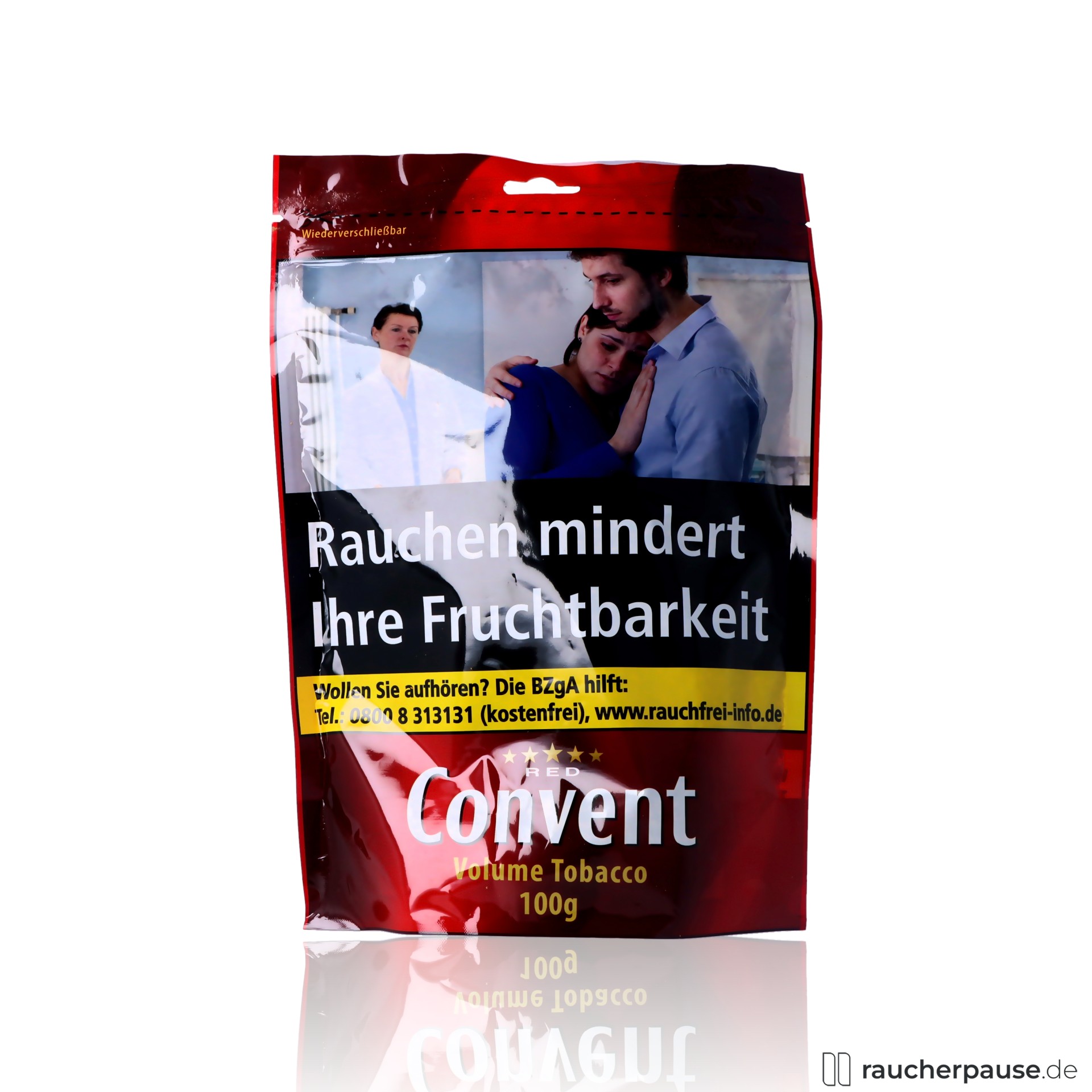 Convent Red Volumentabak 100g | American Blend | Extra ergiebig